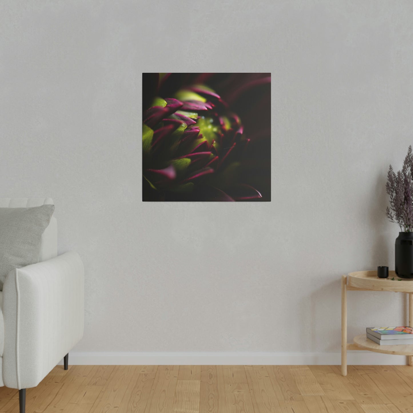 Purple Dahlia on Matte Canvas, Stretched, 0.75"