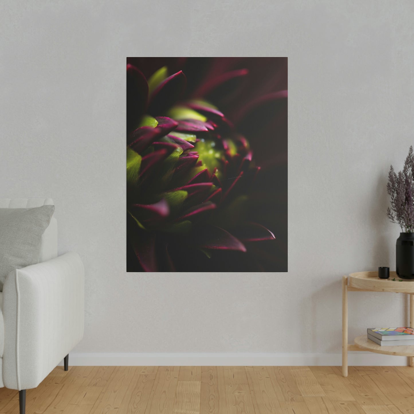 Purple Dahlia on Matte Canvas, Stretched, 0.75"