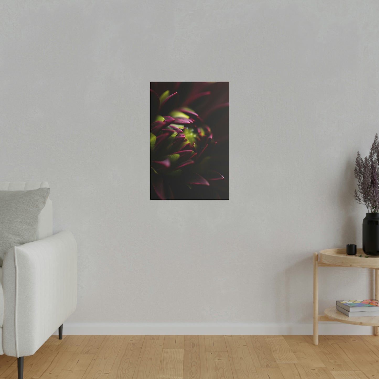 Purple Dahlia on Matte Canvas, Stretched, 0.75"