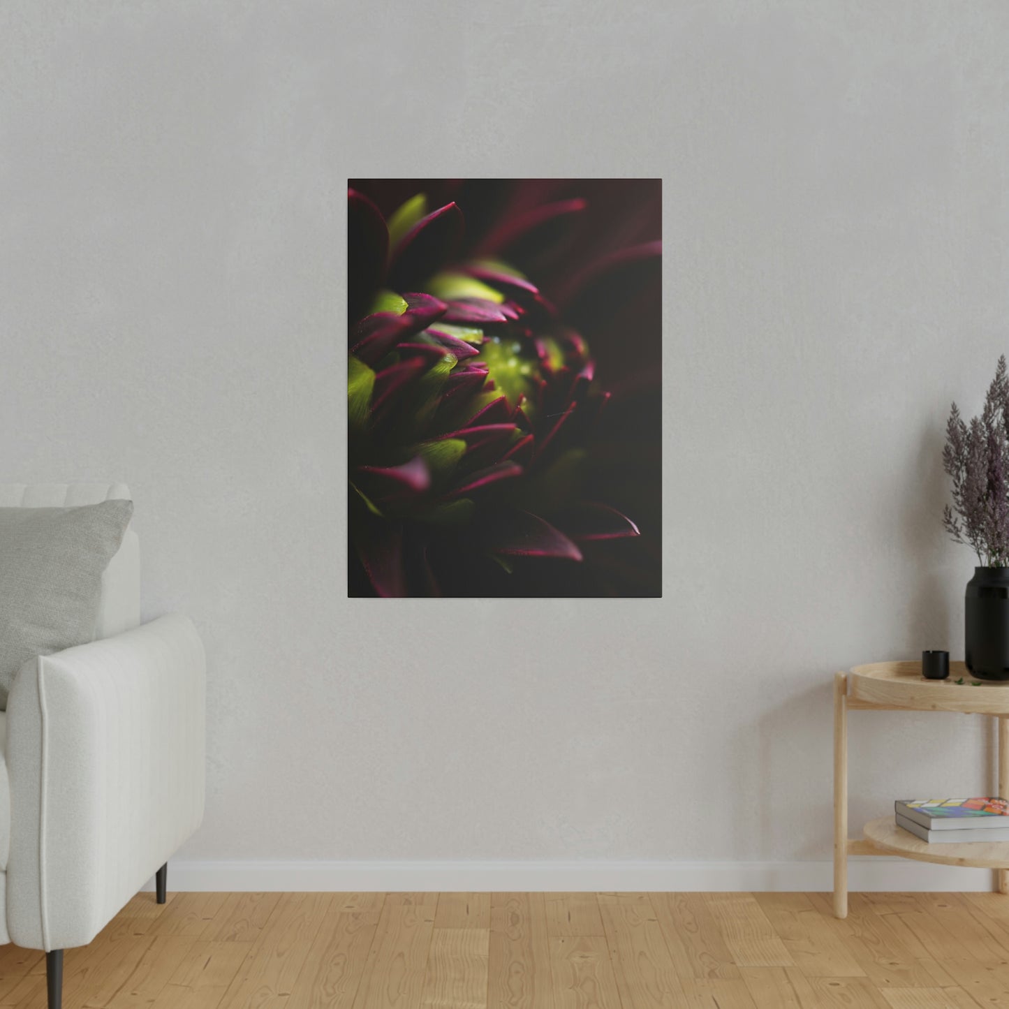 Purple Dahlia on Matte Canvas, Stretched, 0.75"