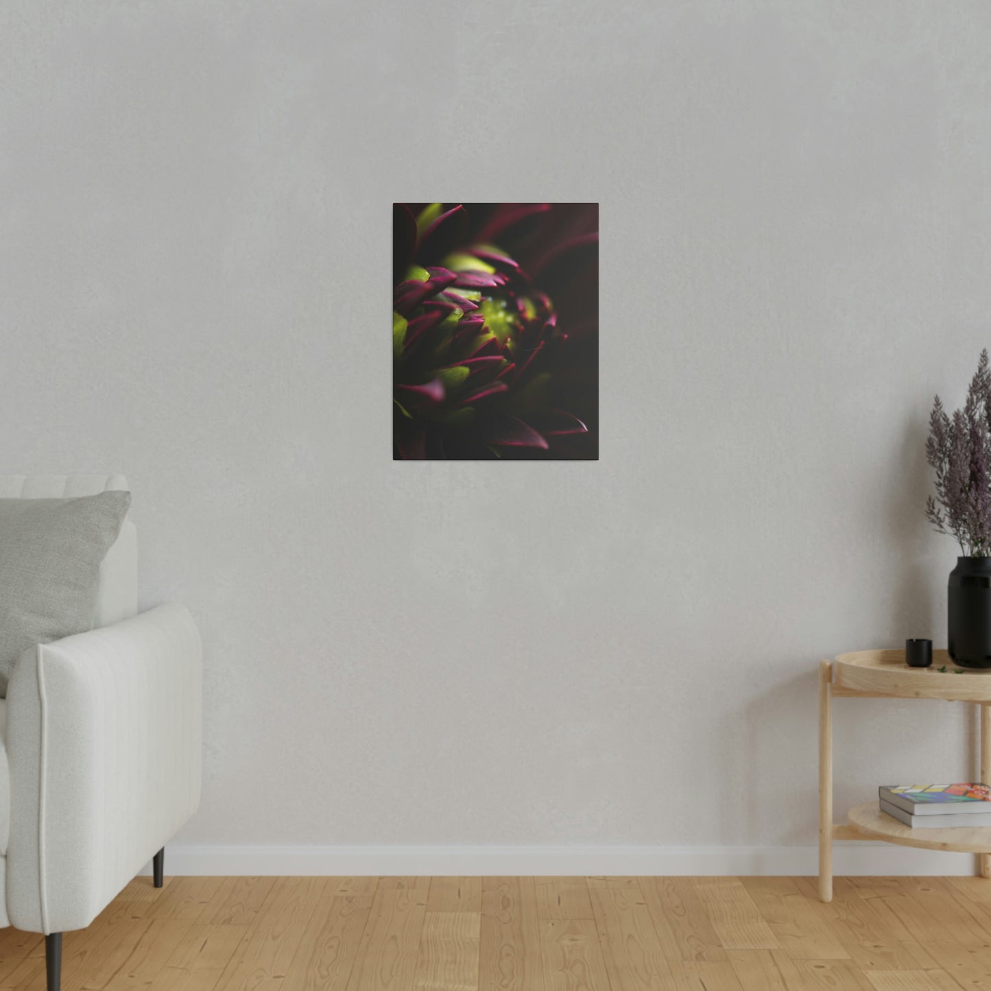 Purple Dahlia on Matte Canvas, Stretched, 0.75"