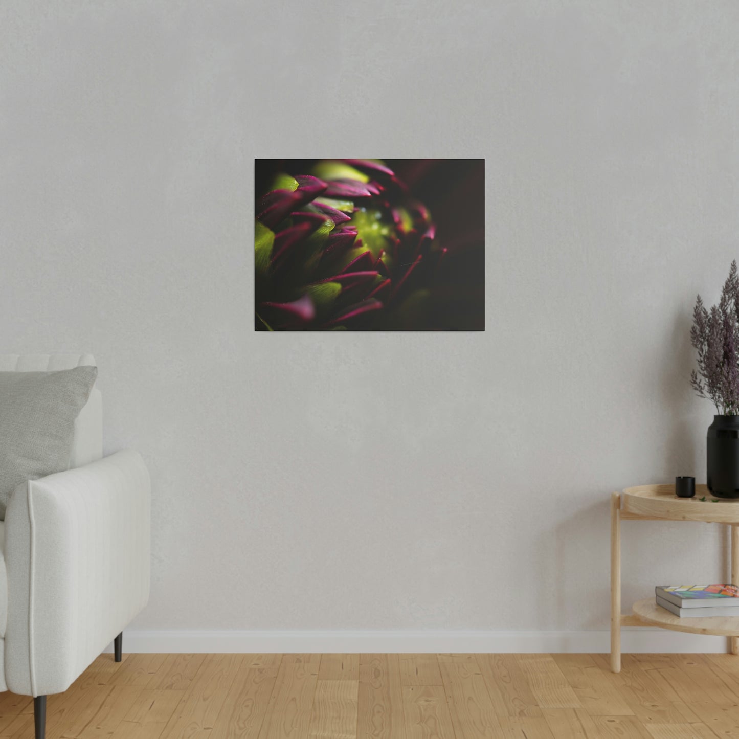 Purple Dahlia on Matte Canvas, Stretched, 0.75"