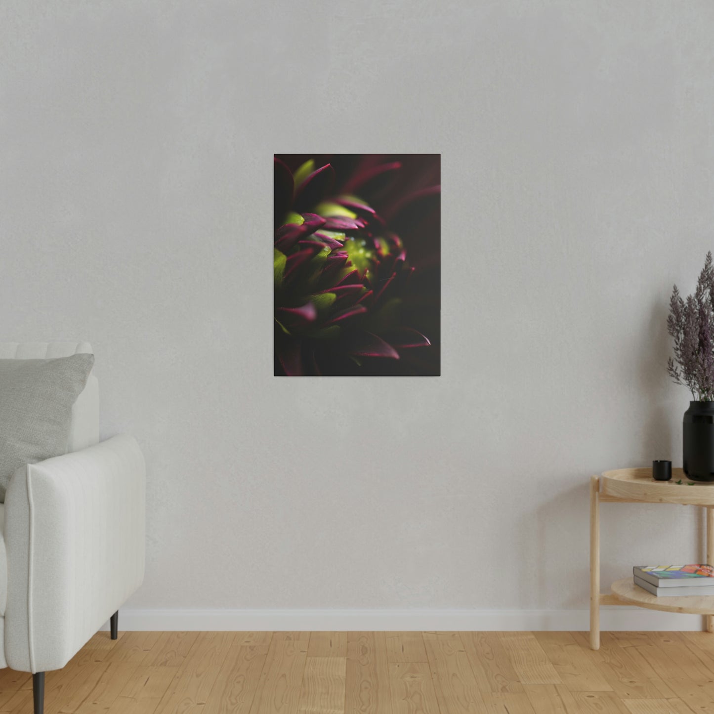 Purple Dahlia on Matte Canvas, Stretched, 0.75"