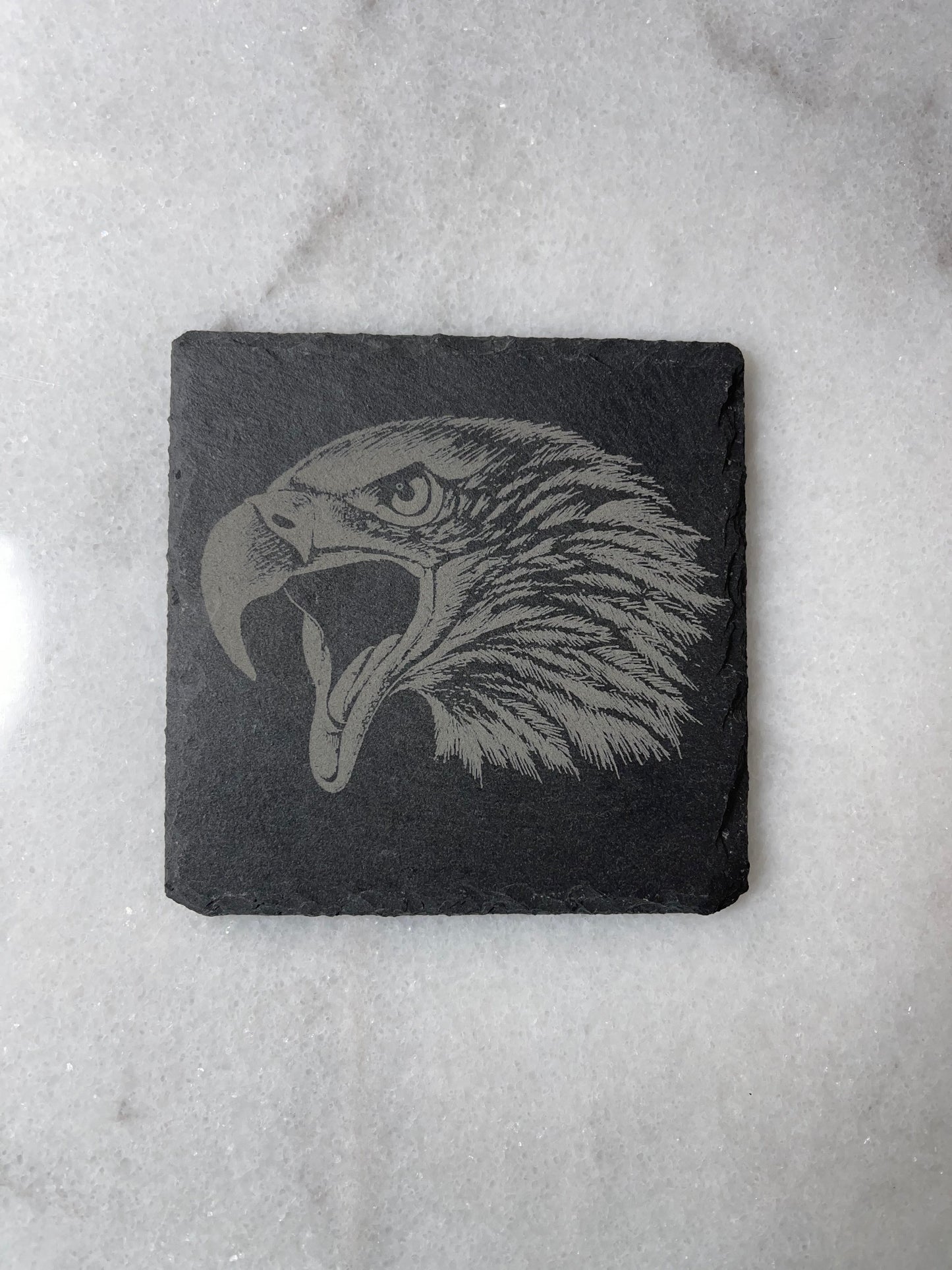 Patriotic rough edge slate coaster (4x4) Square