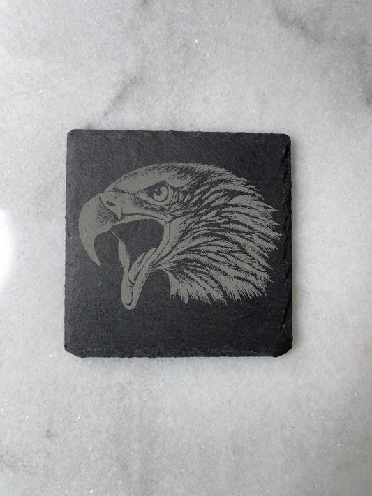 Patriotic rough edge slate coaster (4x4) Square