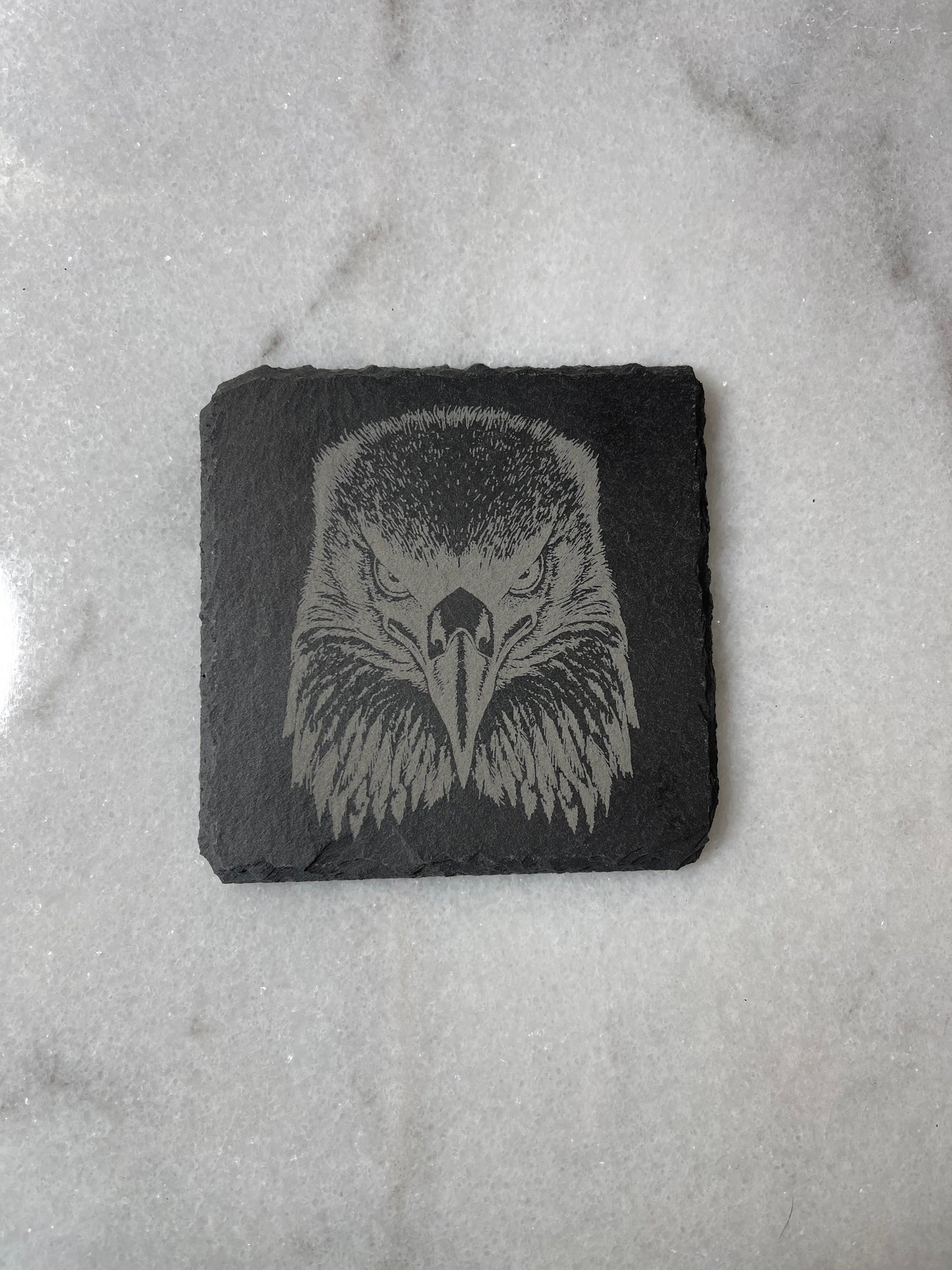 Patriotic rough edge slate coaster (4x4) Square