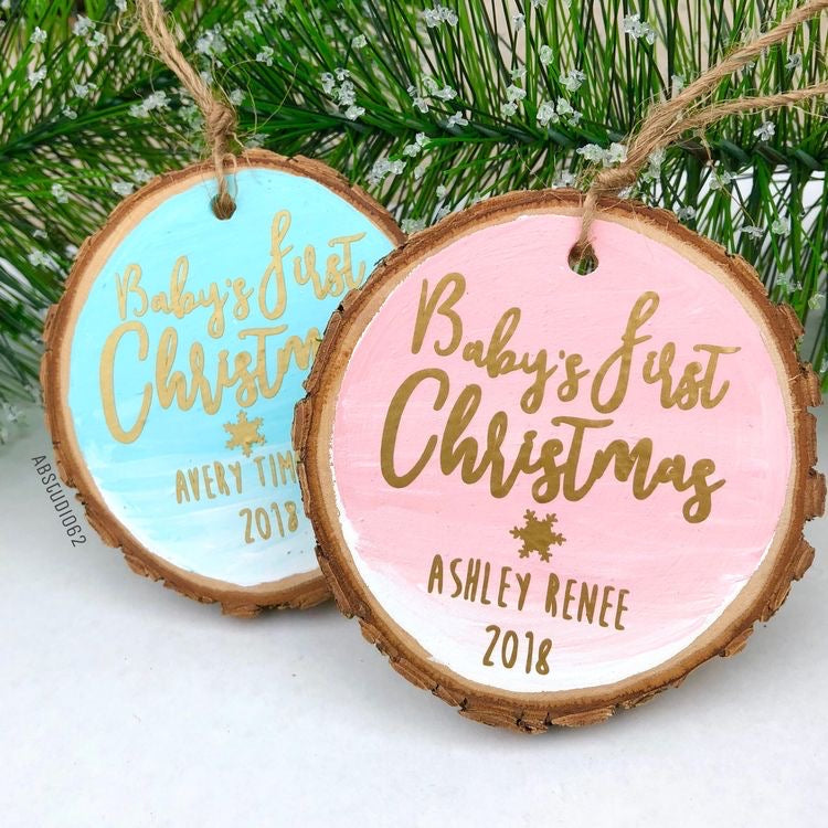Custom circular Christmas Ornaments