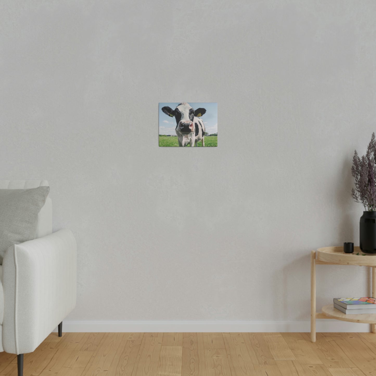 Black and White Cow, Matte Canvas, Stretched, 0.75"