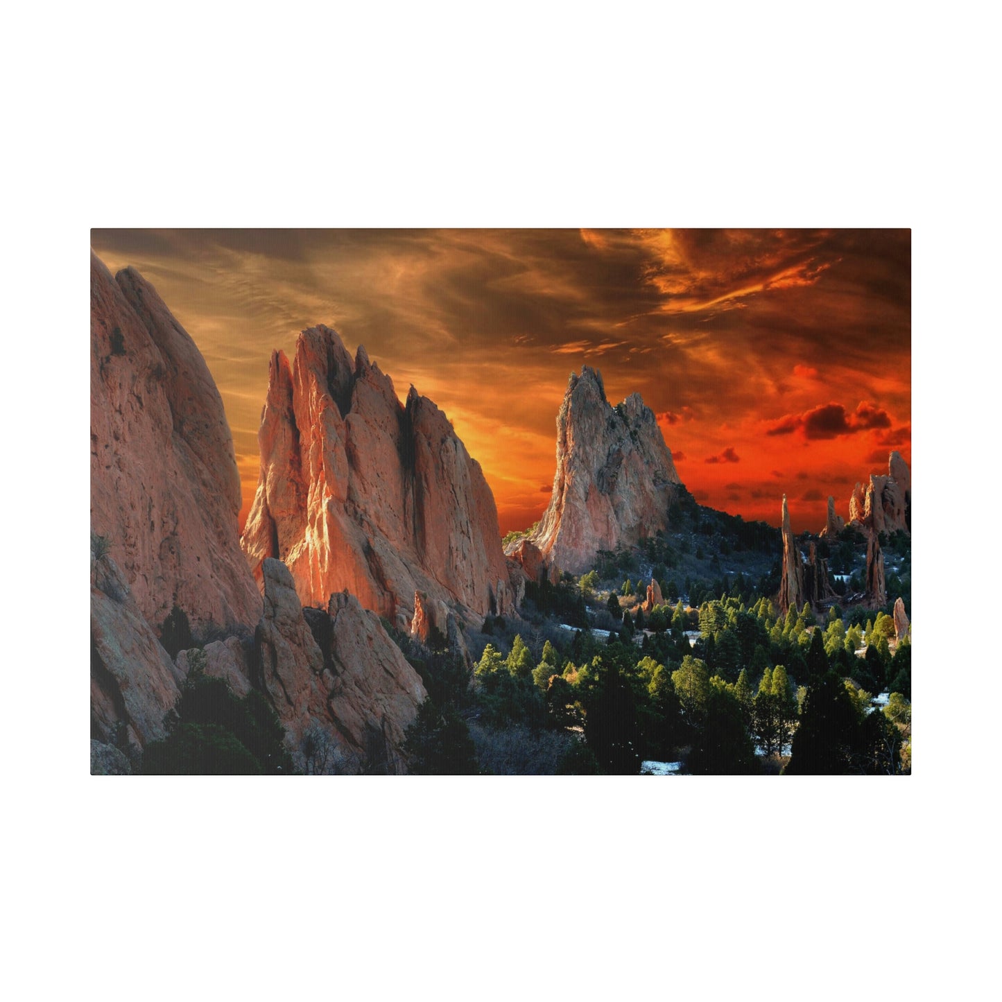 Sunset at Garden of the gods on Matte Canvas, Stretched, 0.75"