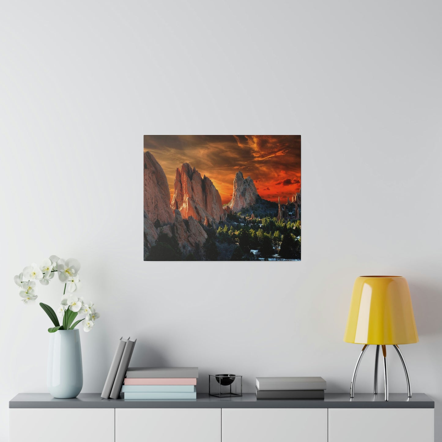 Sunset at Garden of the gods on Matte Canvas, Stretched, 0.75"