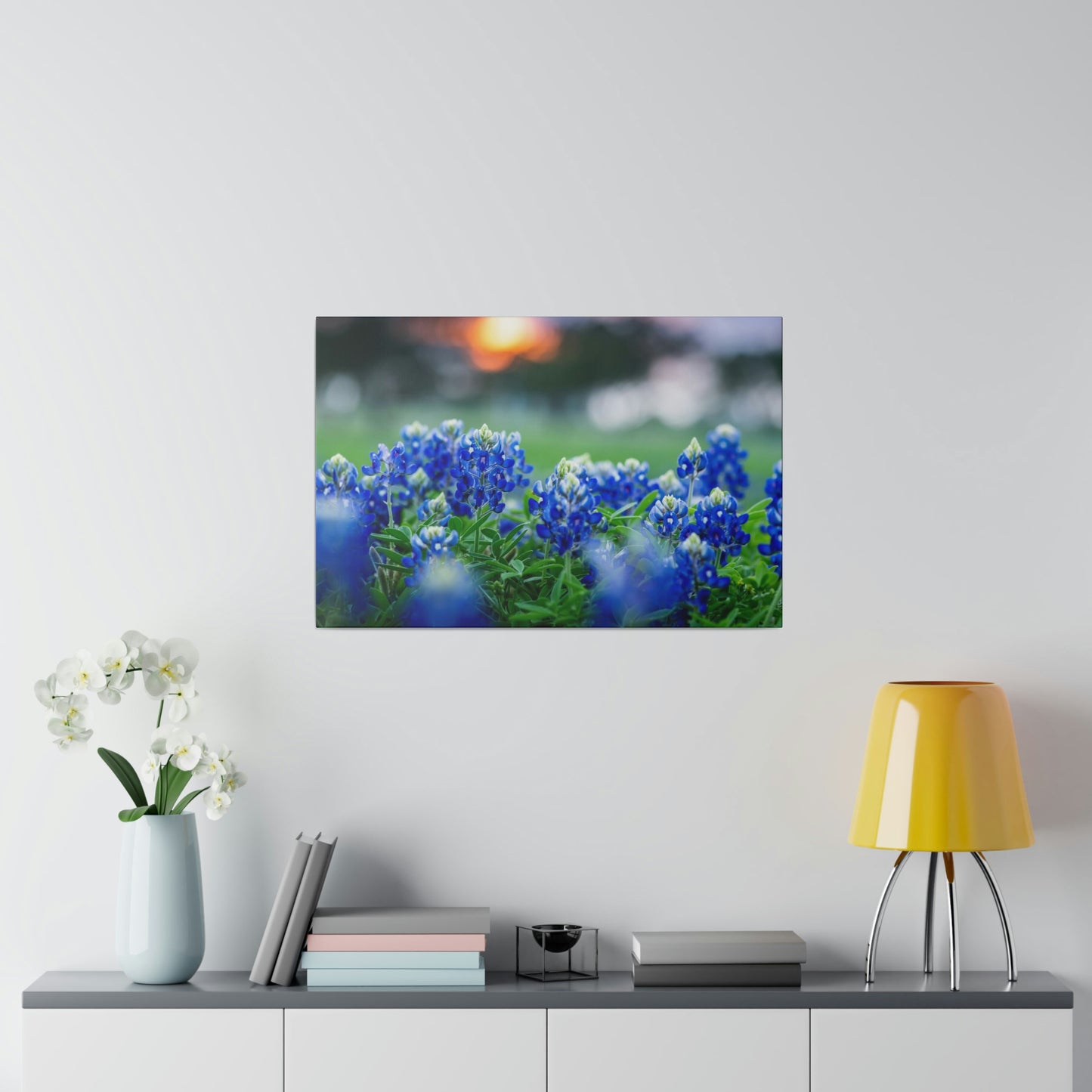 Blue Bonnets on matte Canvas, Stretched, 0.75"