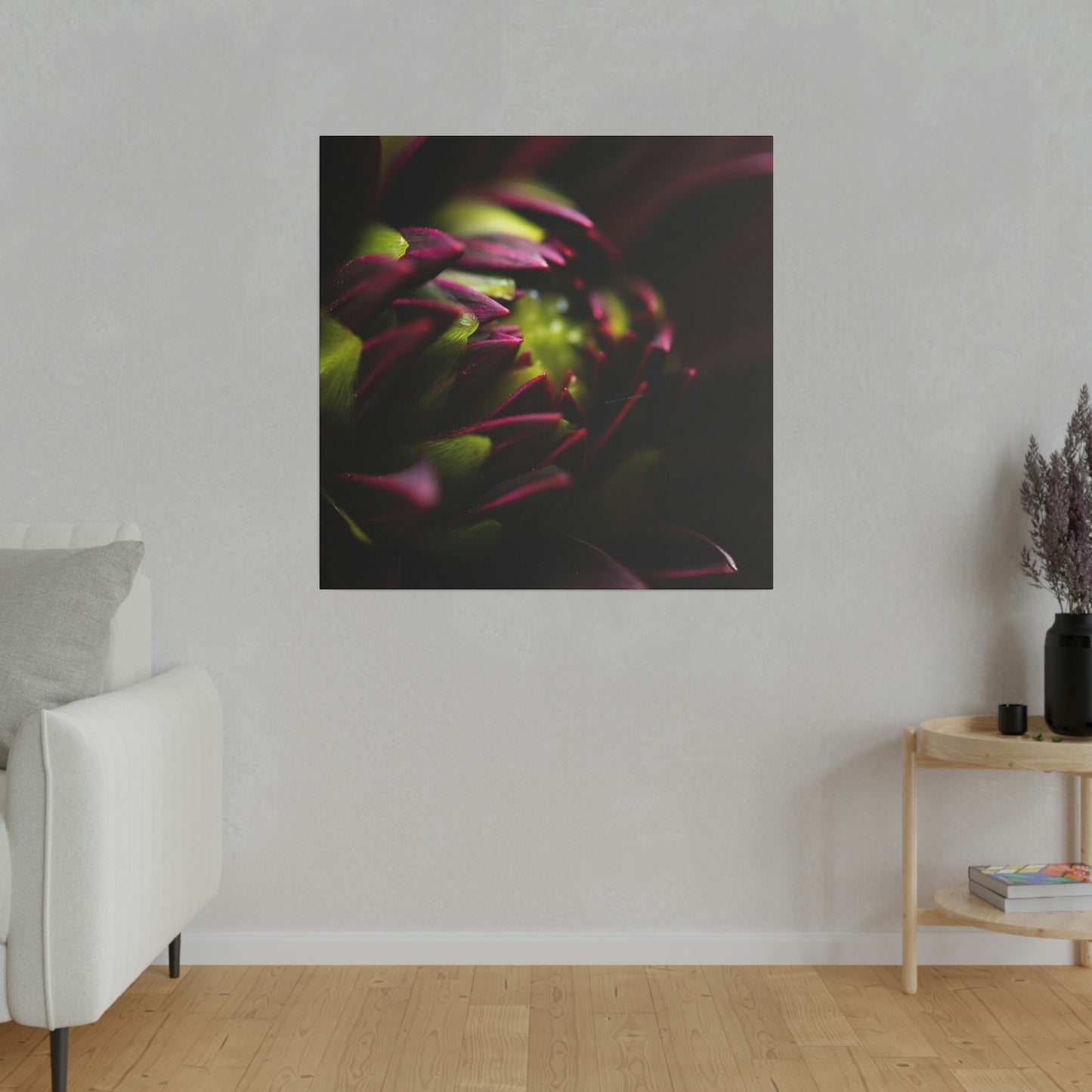 Purple Dahlia on Matte Canvas, Stretched, 0.75"