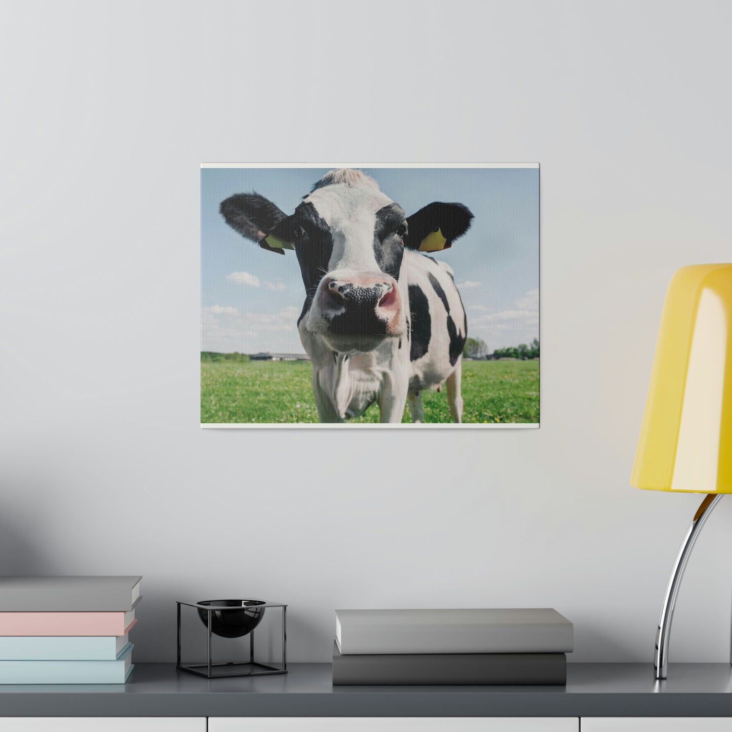 Black and White Cow, Matte Canvas, Stretched, 0.75"