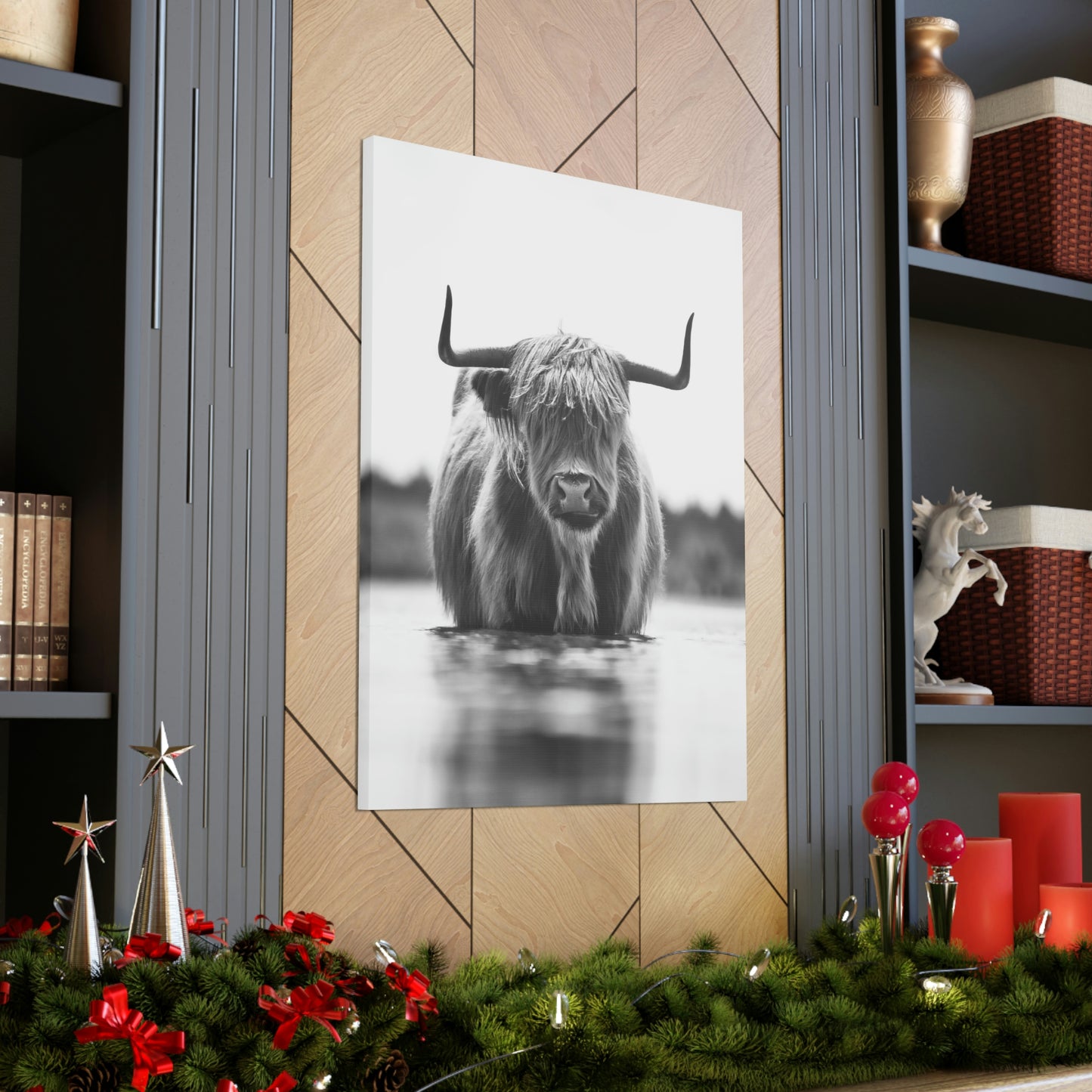 Highland Cow in water