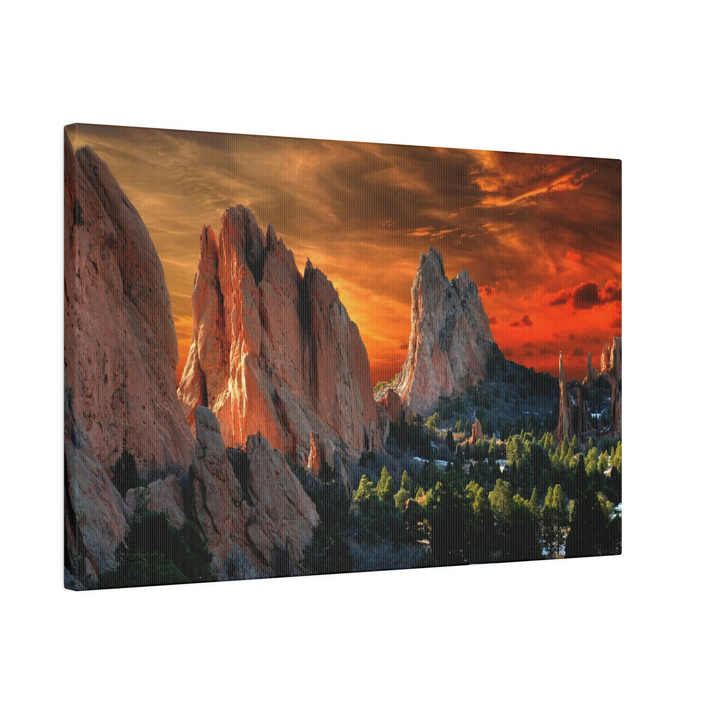 Sunset at Garden of the gods on Matte Canvas, Stretched, 0.75"