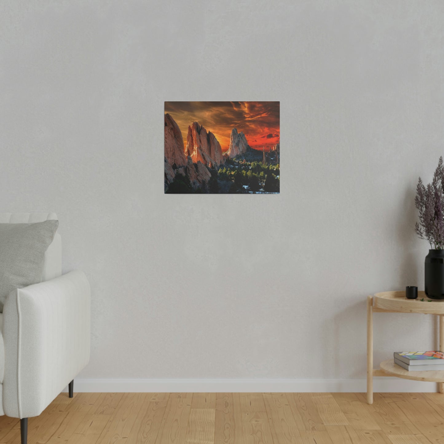 Sunset at Garden of the gods on Matte Canvas, Stretched, 0.75"