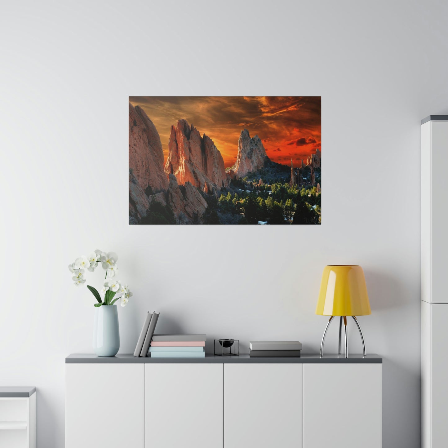 Sunset at Garden of the gods on Matte Canvas, Stretched, 0.75"