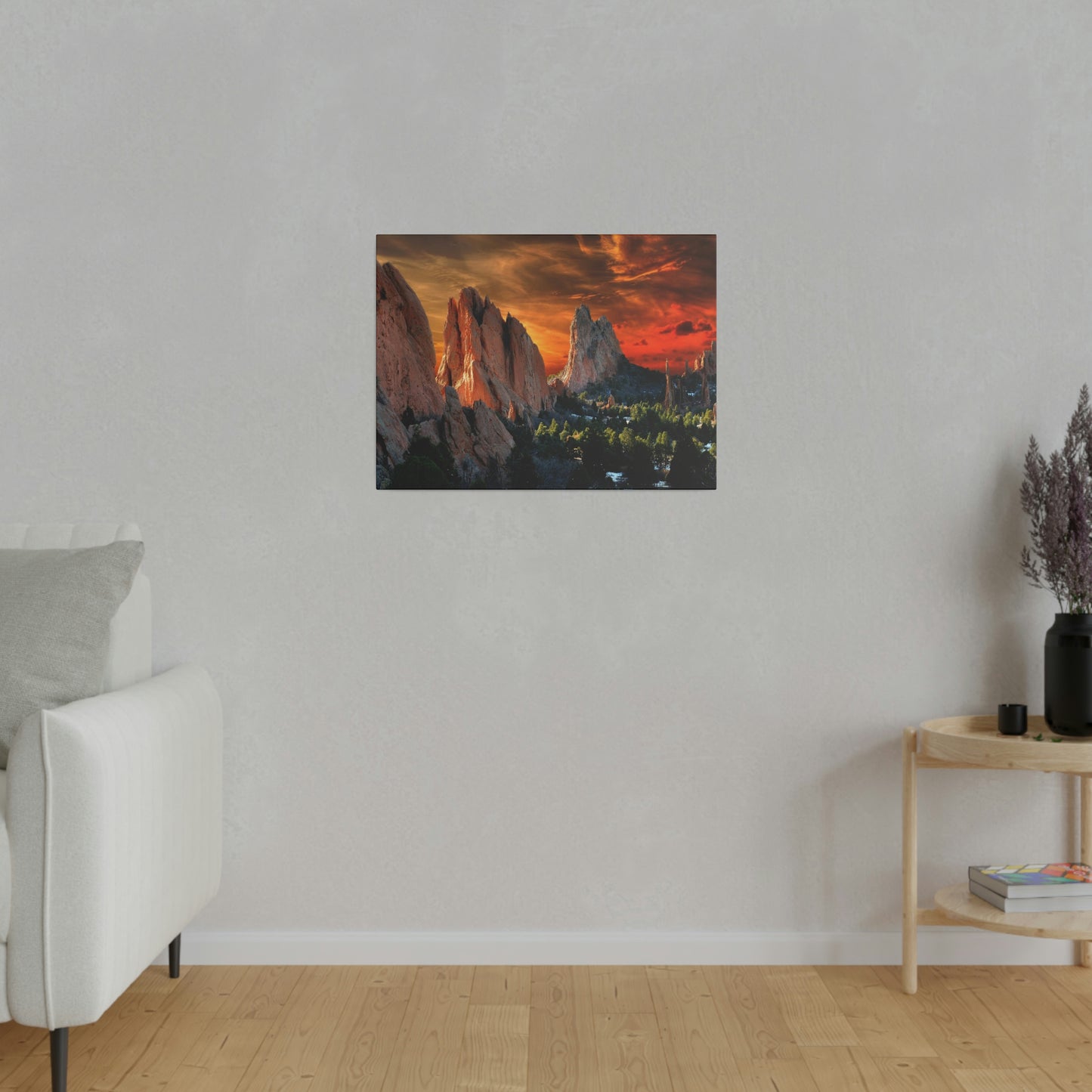 Sunset at Garden of the gods on Matte Canvas, Stretched, 0.75"