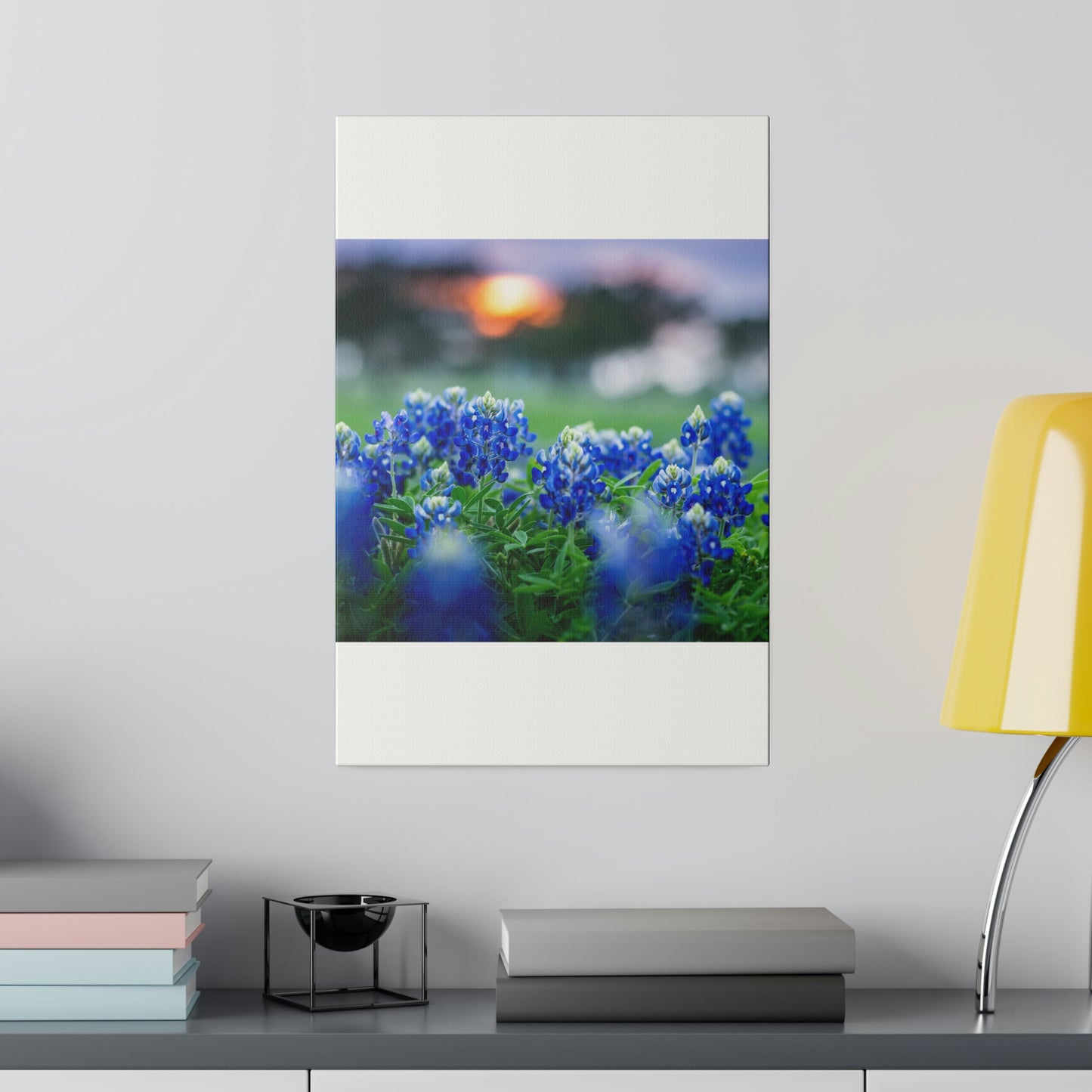 Blue Bonnets on matte Canvas, Stretched, 0.75"