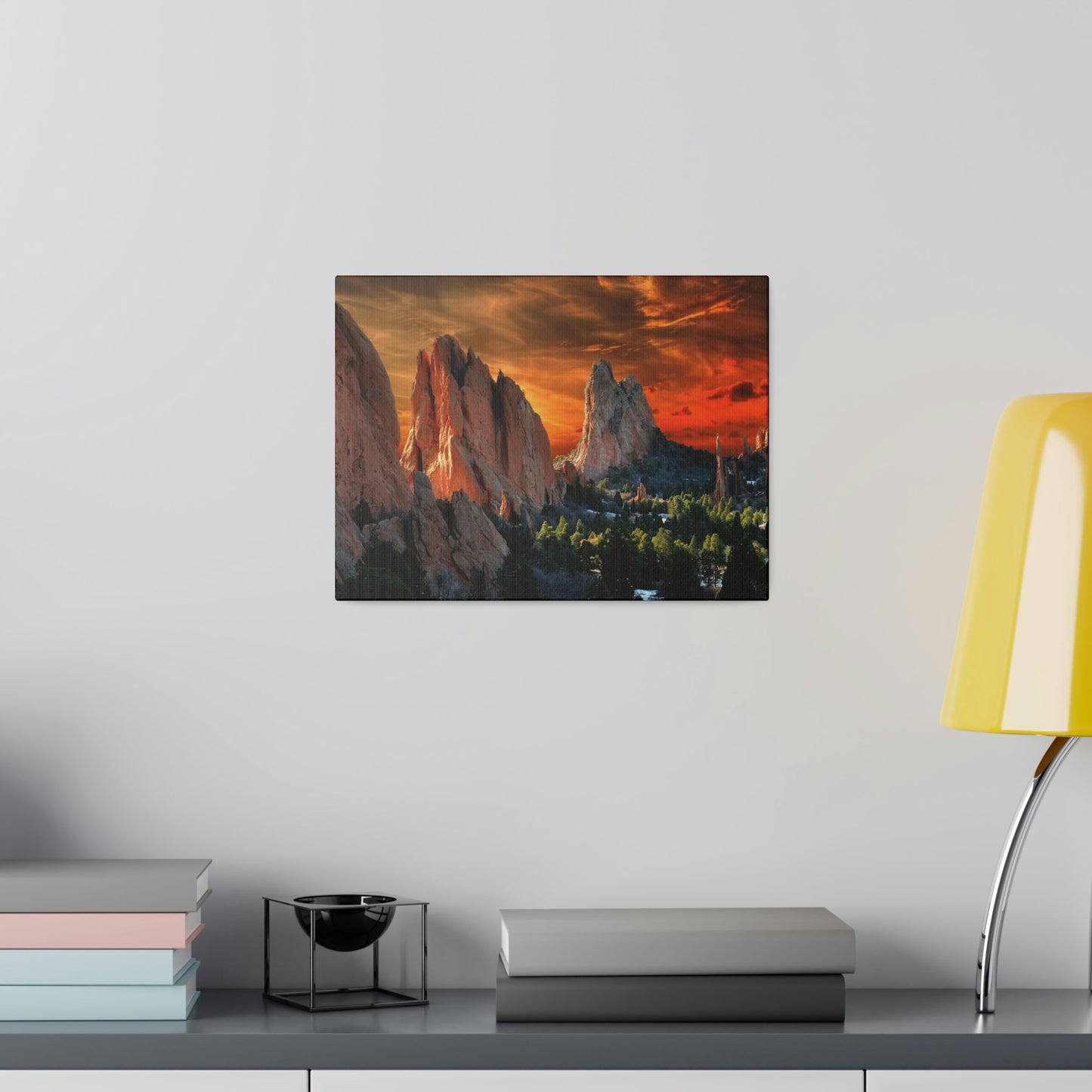 Sunset at Garden of the gods on Matte Canvas, Stretched, 0.75"