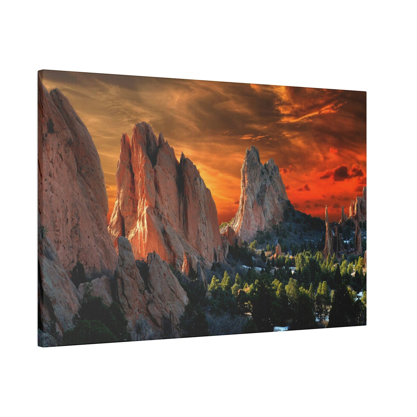 Sunset at Garden of the gods on Matte Canvas, Stretched, 0.75"