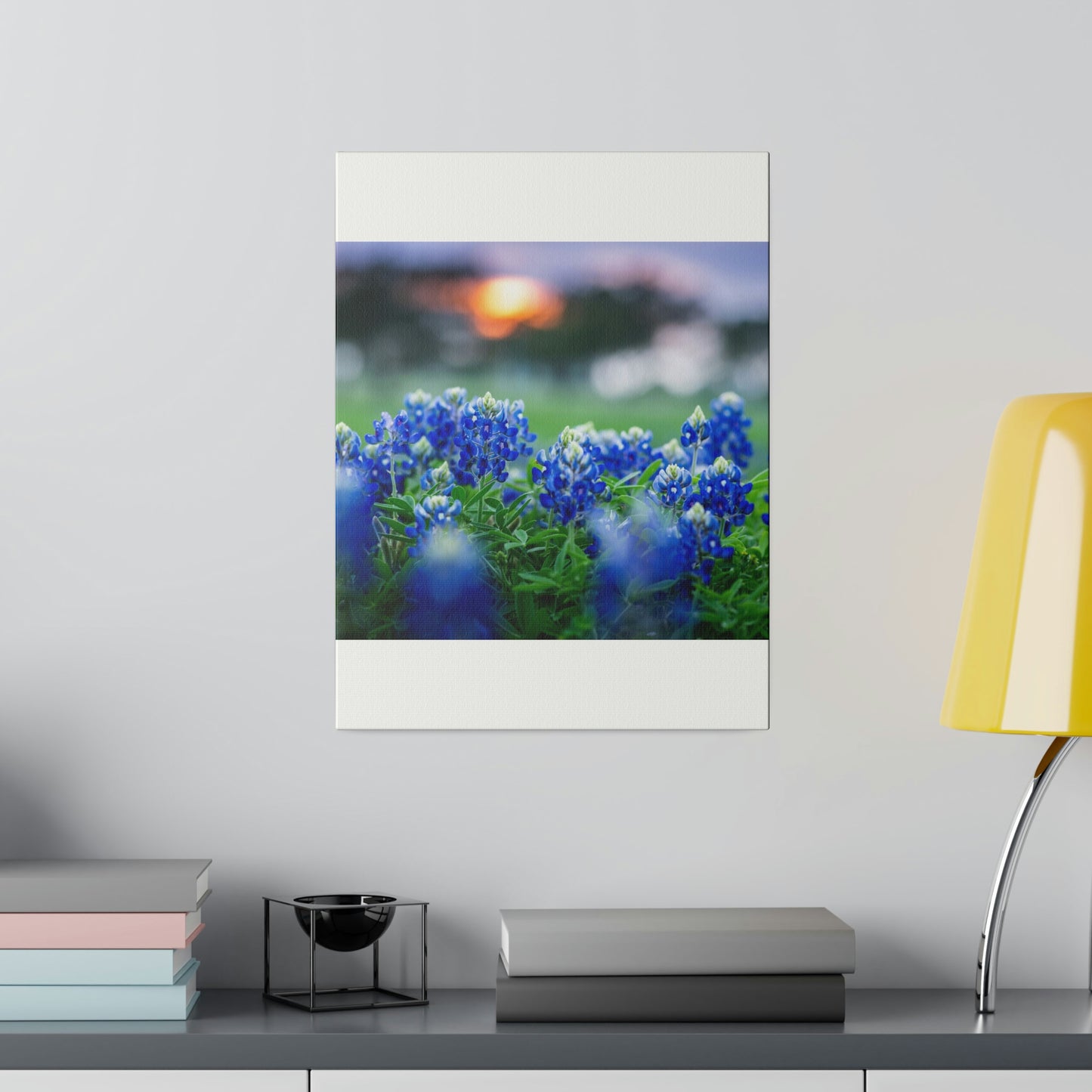 Blue Bonnets on matte Canvas, Stretched, 0.75"