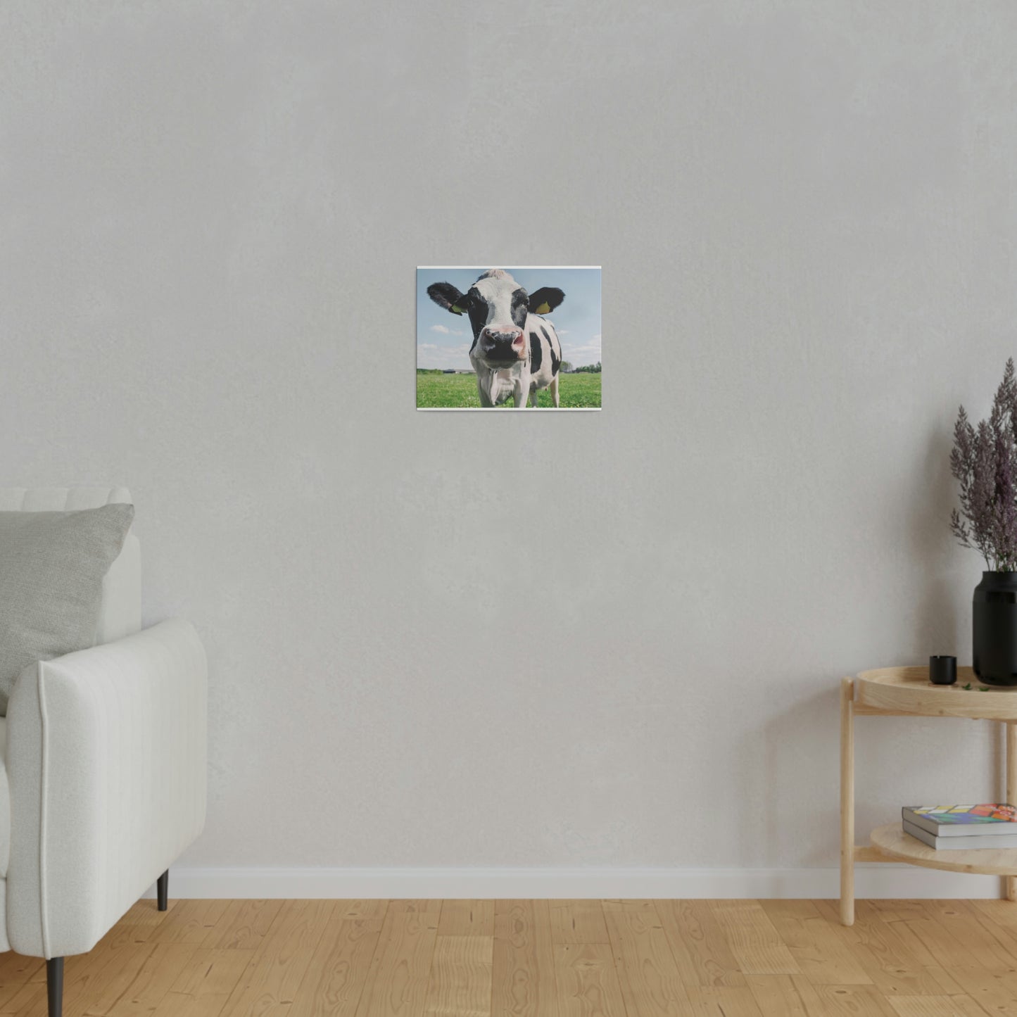 Black and White Cow, Matte Canvas, Stretched, 0.75"