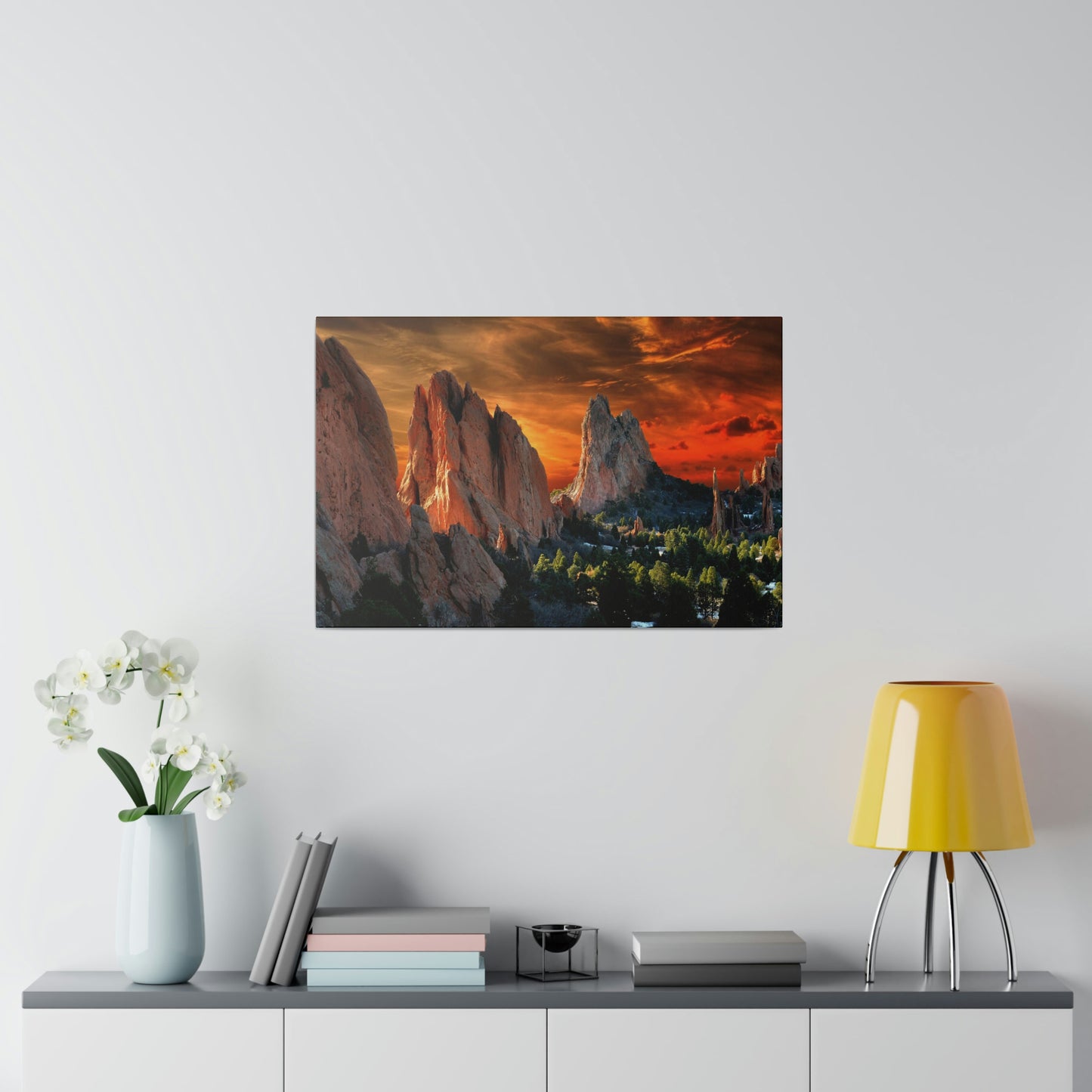 Sunset at Garden of the gods on Matte Canvas, Stretched, 0.75"