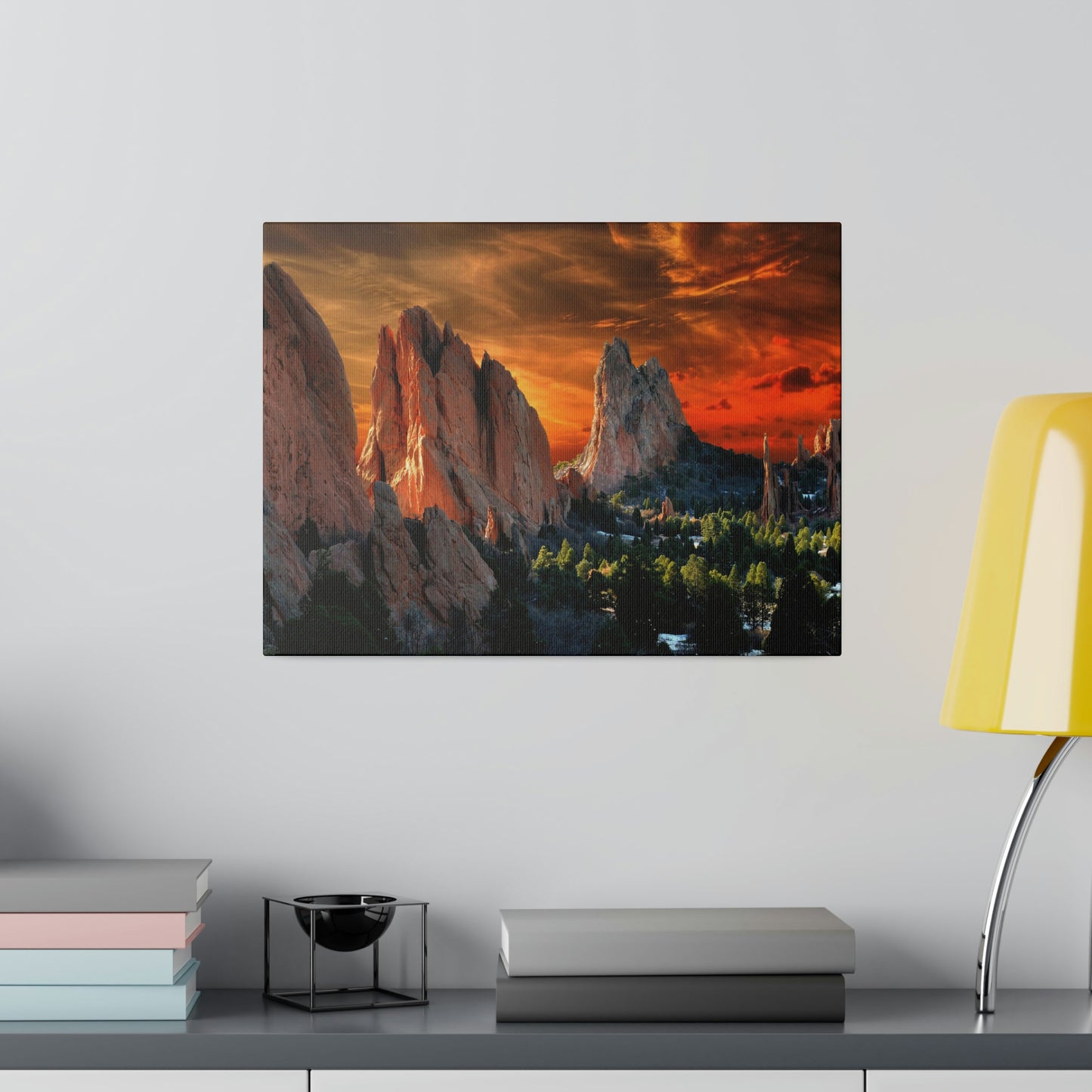 Sunset at Garden of the gods on Matte Canvas, Stretched, 0.75"