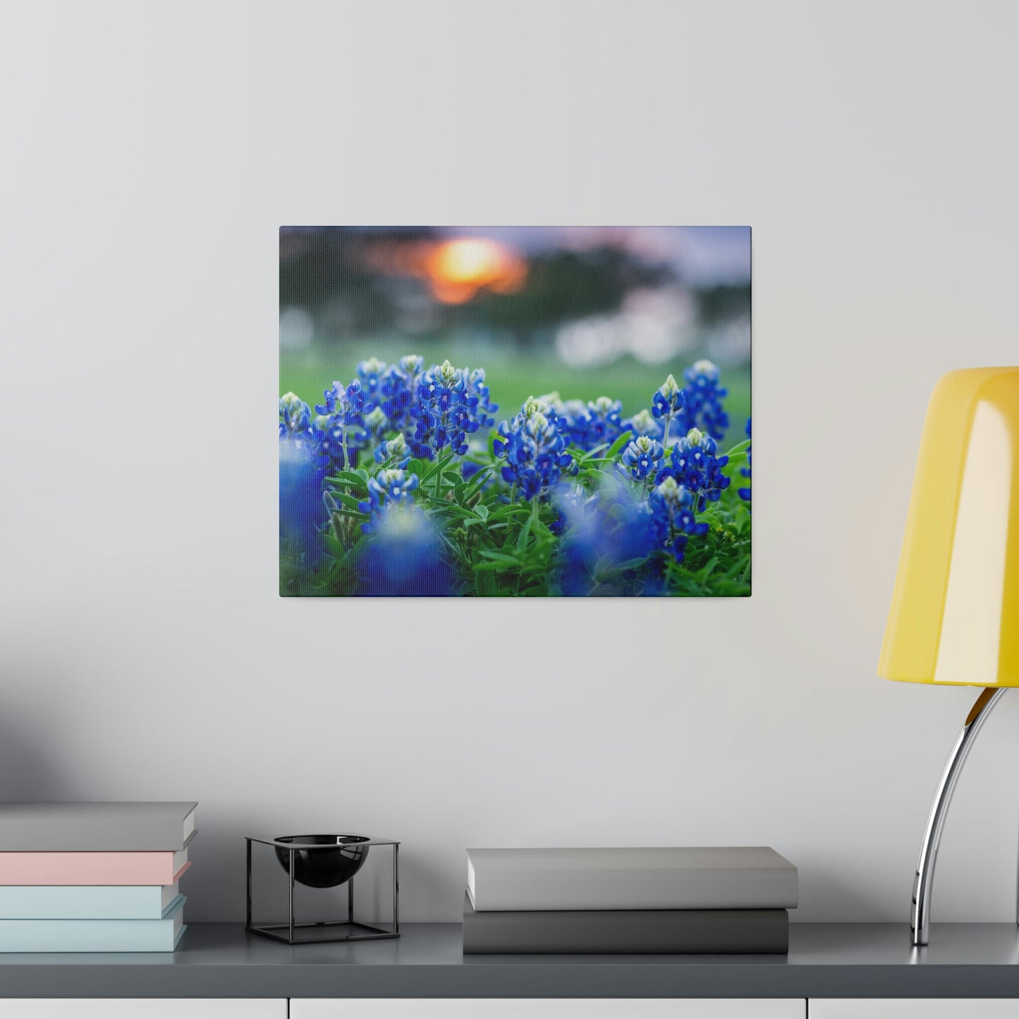 Blue Bonnets on matte Canvas, Stretched, 0.75"