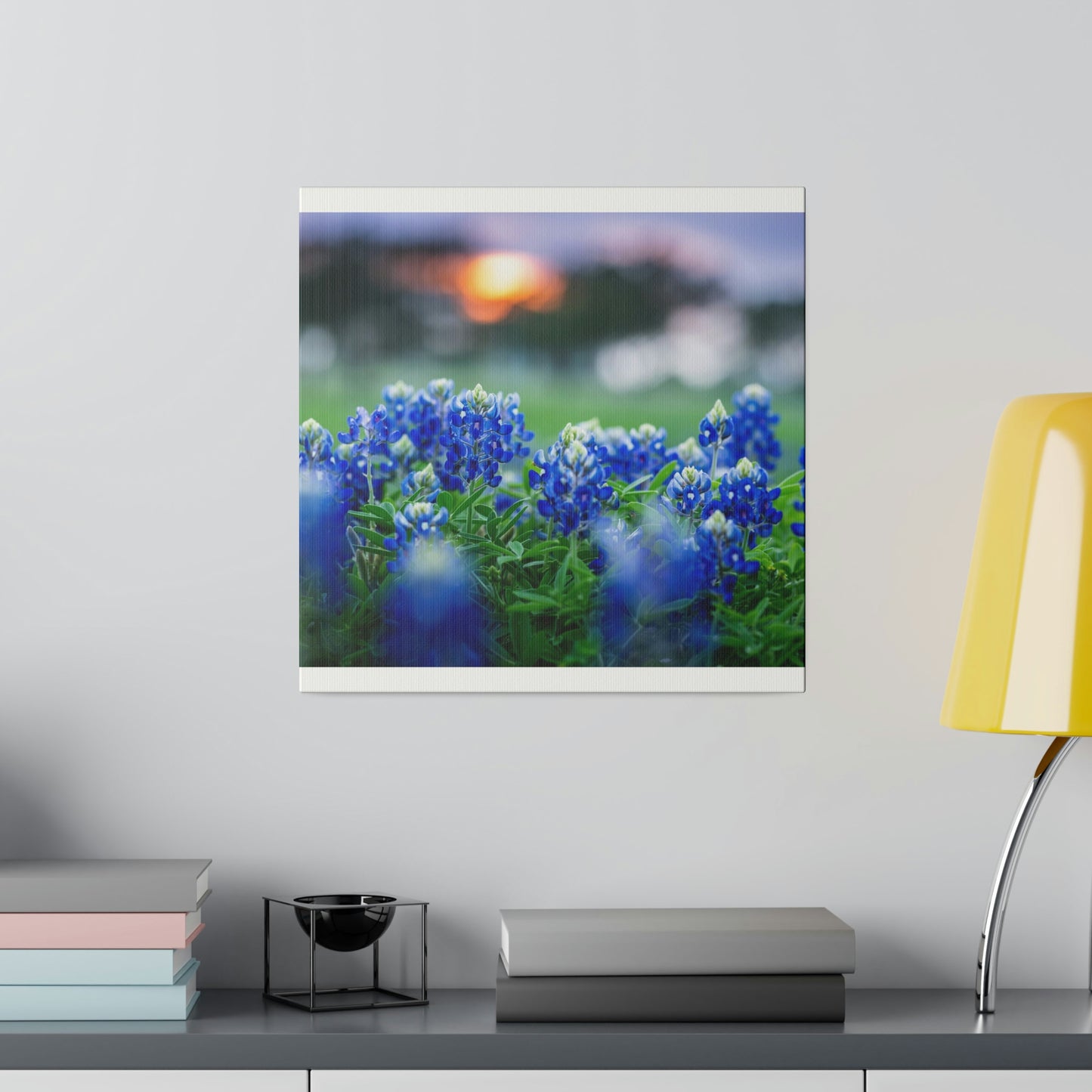 Blue Bonnets on matte Canvas, Stretched, 0.75"