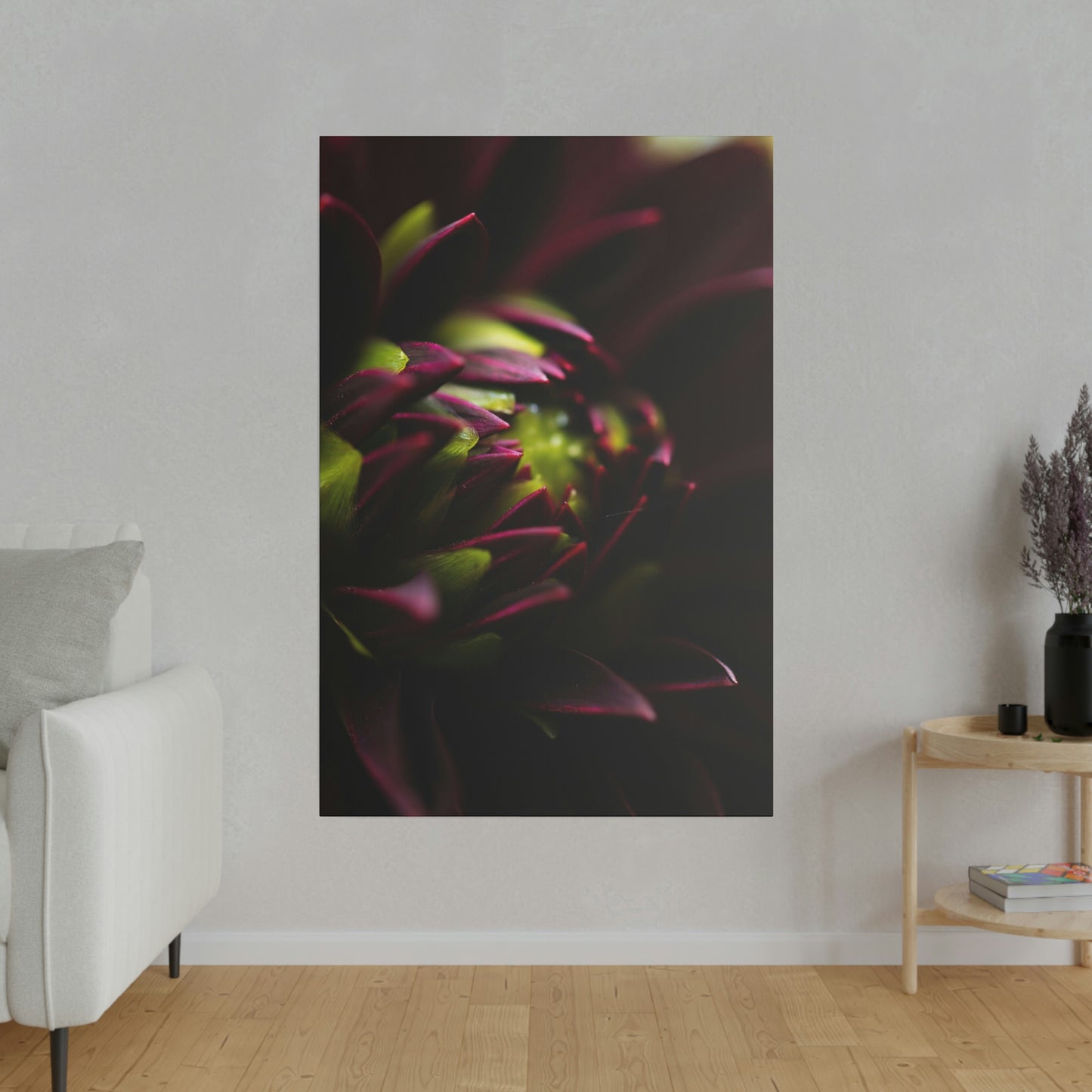 Purple Dahlia on Matte Canvas, Stretched, 0.75"