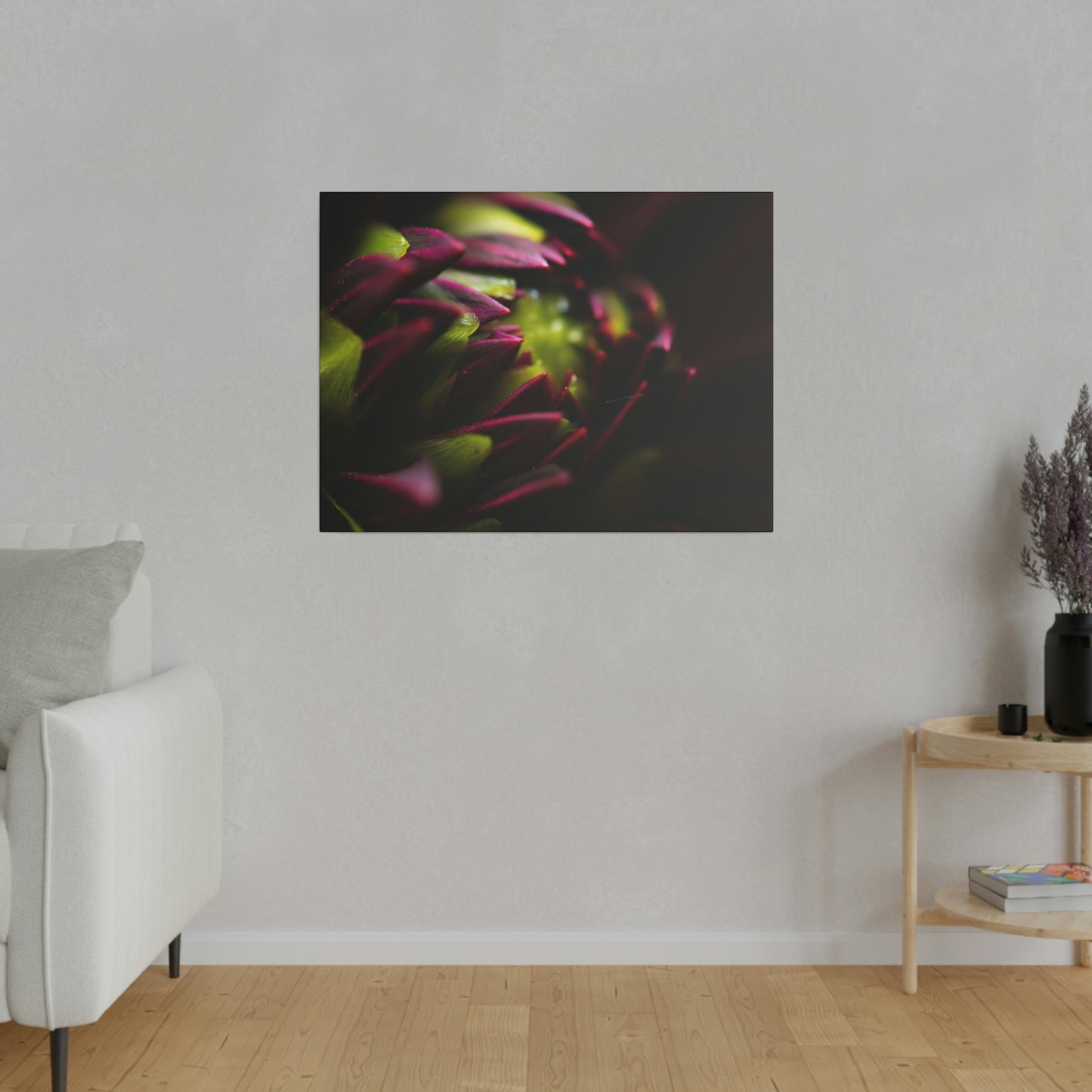 Purple Dahlia on Matte Canvas, Stretched, 0.75"