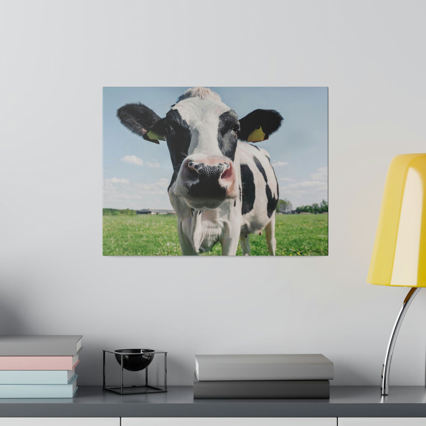 Black and White Cow, Matte Canvas, Stretched, 0.75"