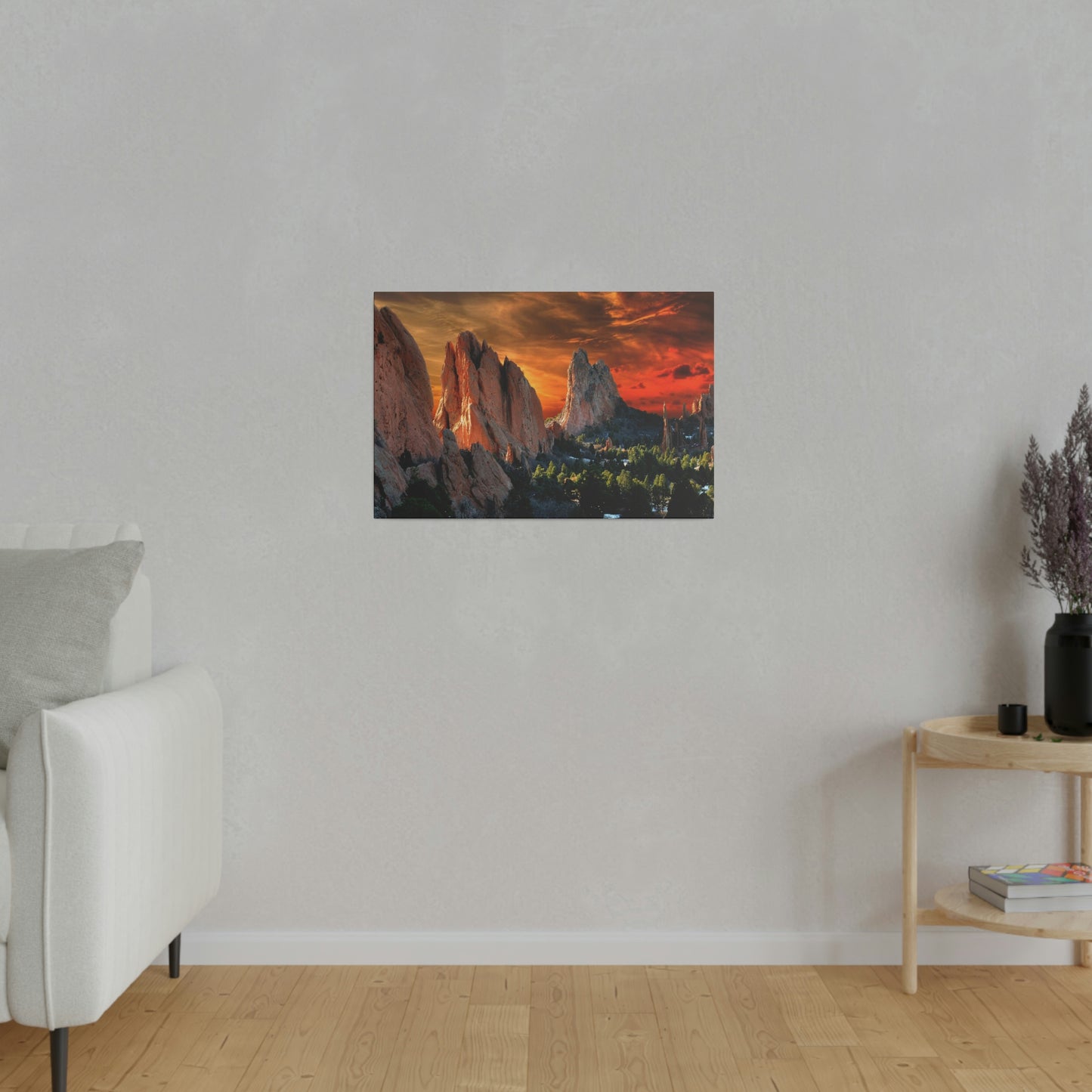 Sunset at Garden of the gods on Matte Canvas, Stretched, 0.75"