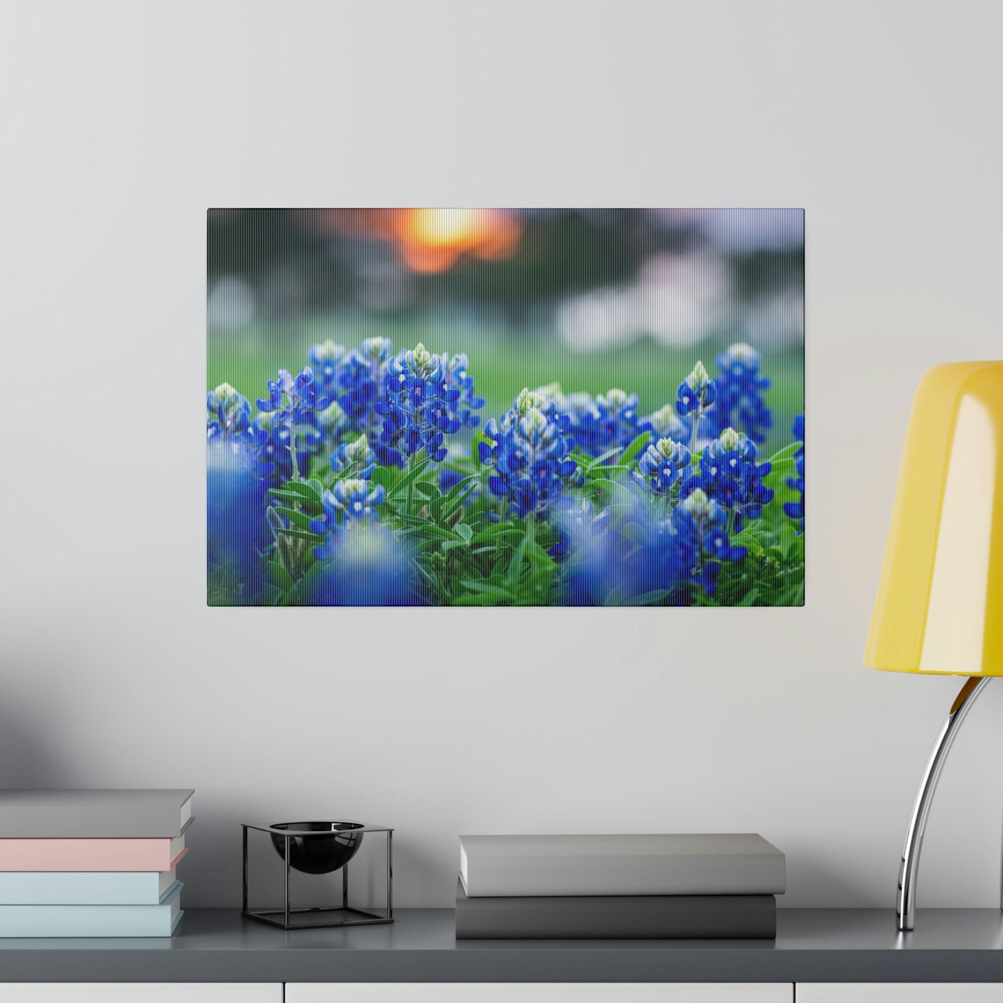 Blue Bonnets on matte Canvas, Stretched, 0.75"