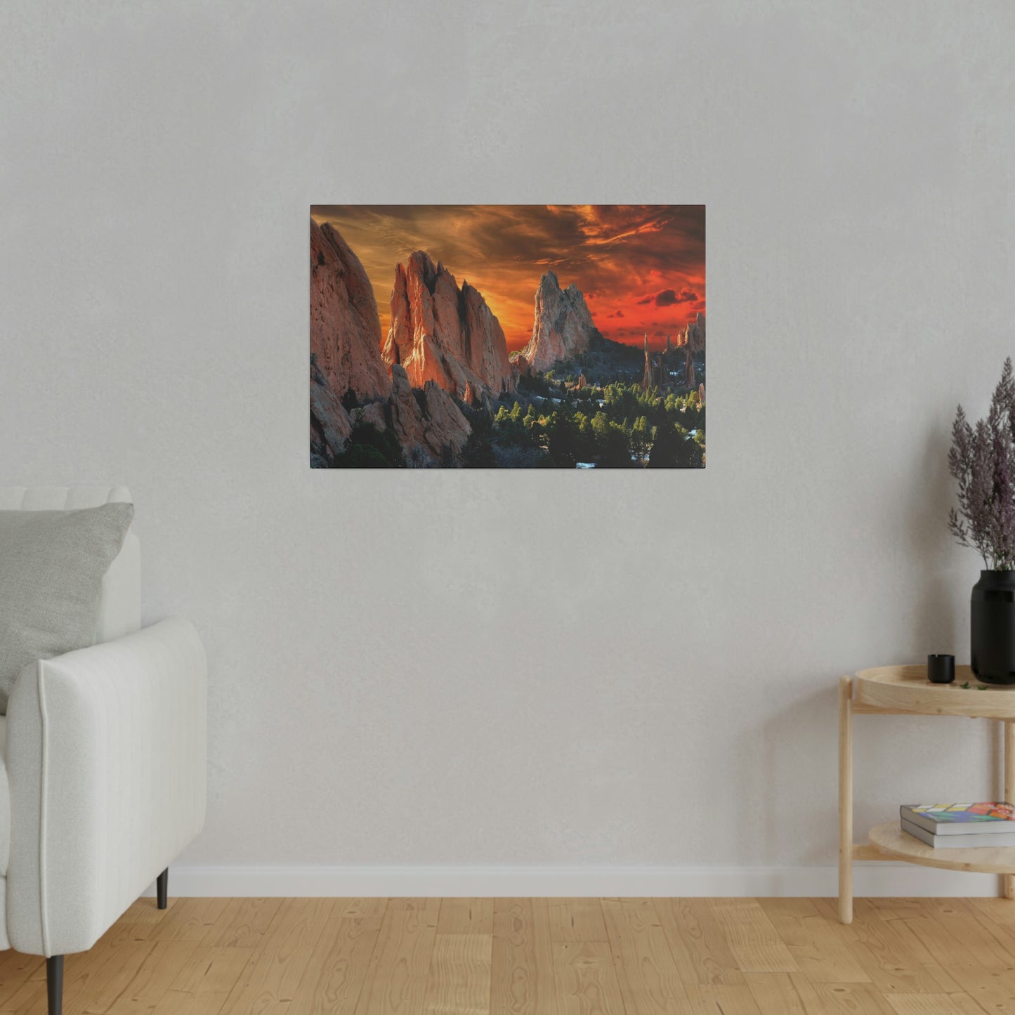 Sunset at Garden of the gods on Matte Canvas, Stretched, 0.75"