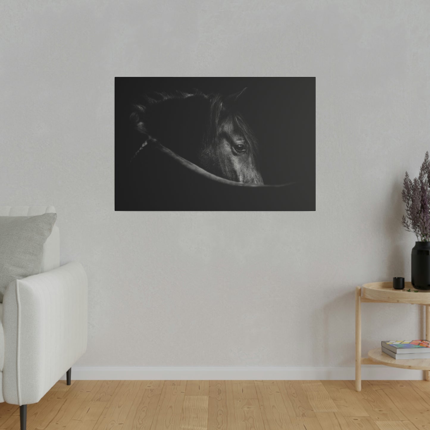 Black Beauty on Matte Canvas, Stretched, 0.75"