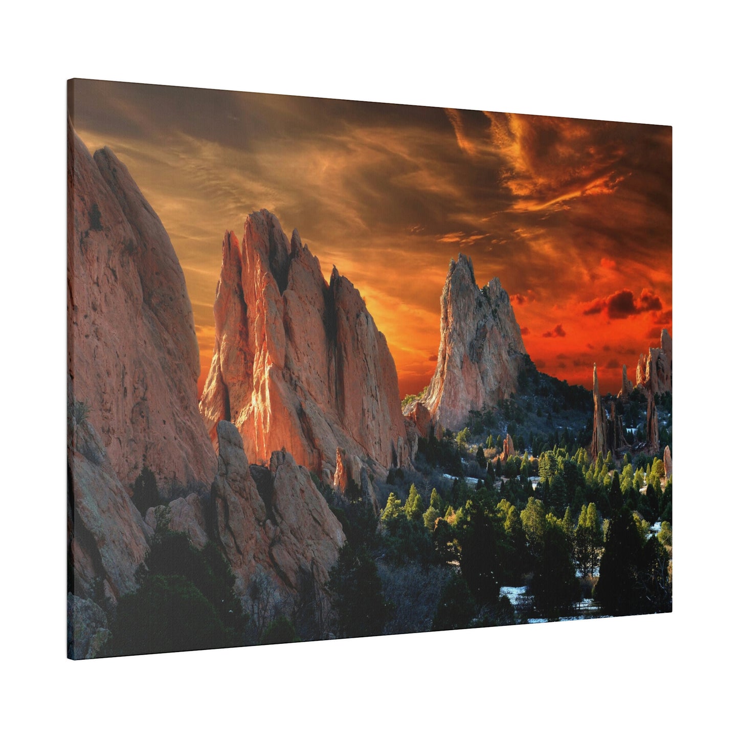 Sunset at Garden of the gods on Matte Canvas, Stretched, 0.75"