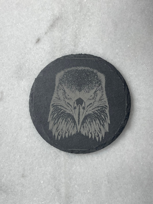 Slate Patriotic Coaster 4 inch diameter