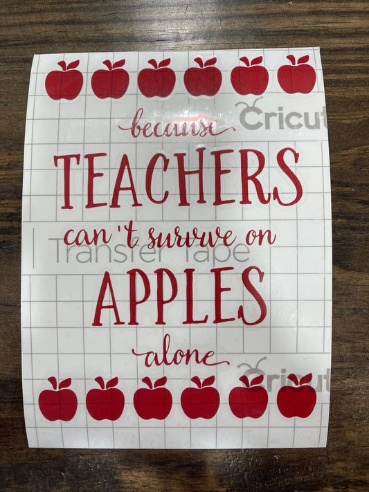 Teachers Cant Survive on Apples Alone