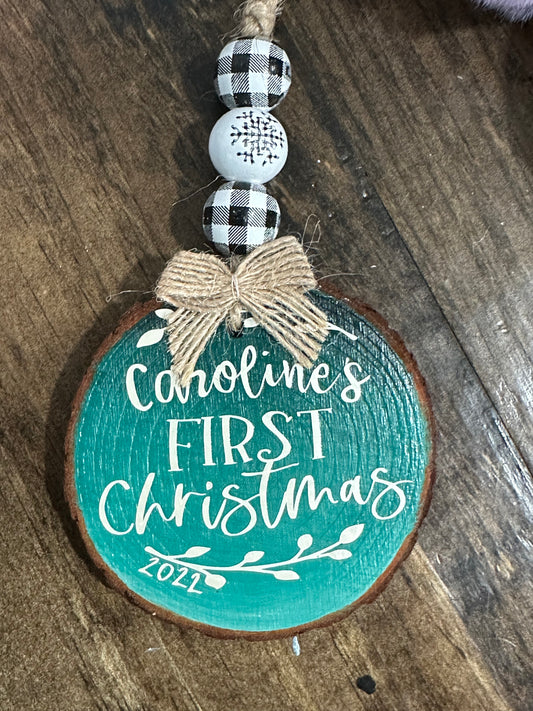 Custom circular Christmas Ornaments