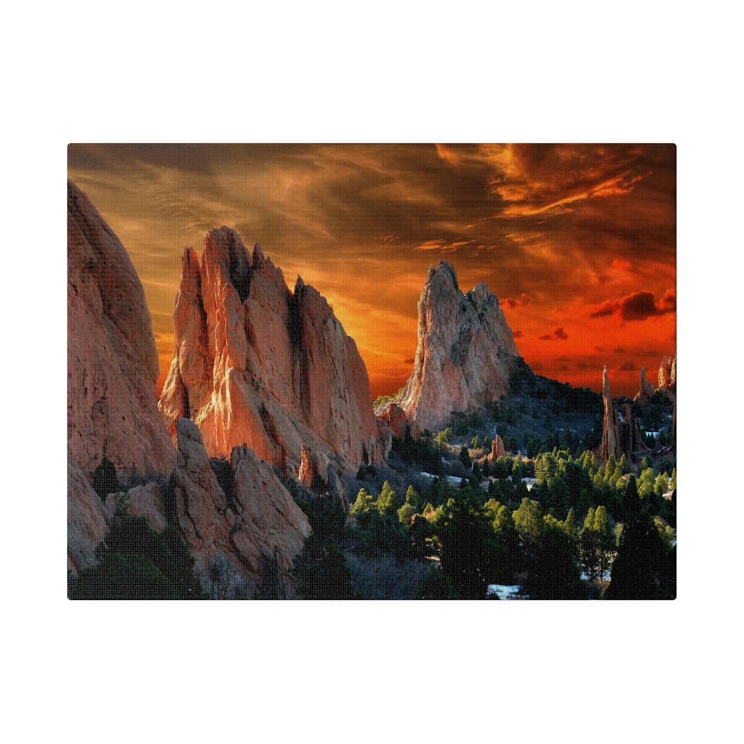 Sunset at Garden of the gods on Matte Canvas, Stretched, 0.75"