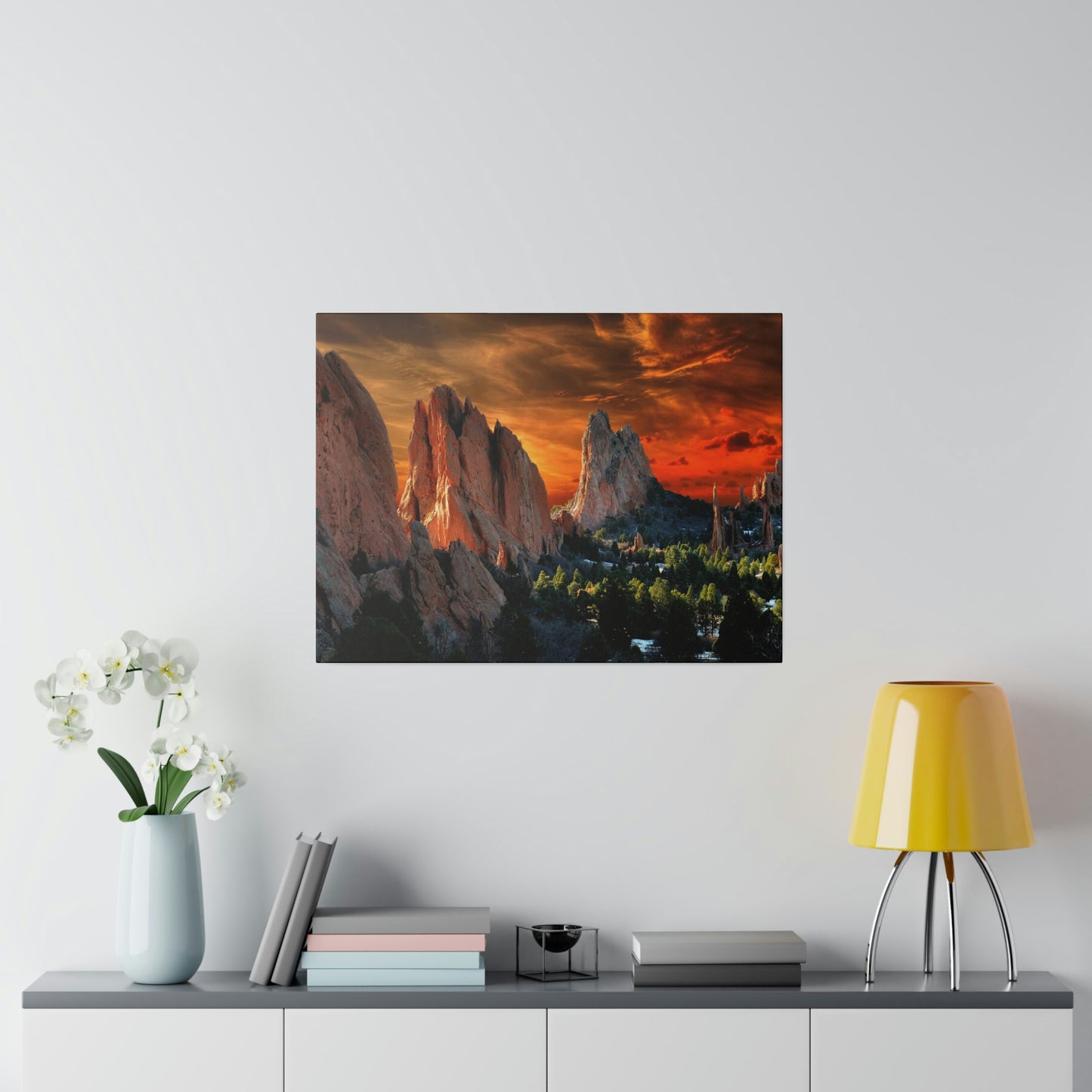 Sunset at Garden of the gods on Matte Canvas, Stretched, 0.75"