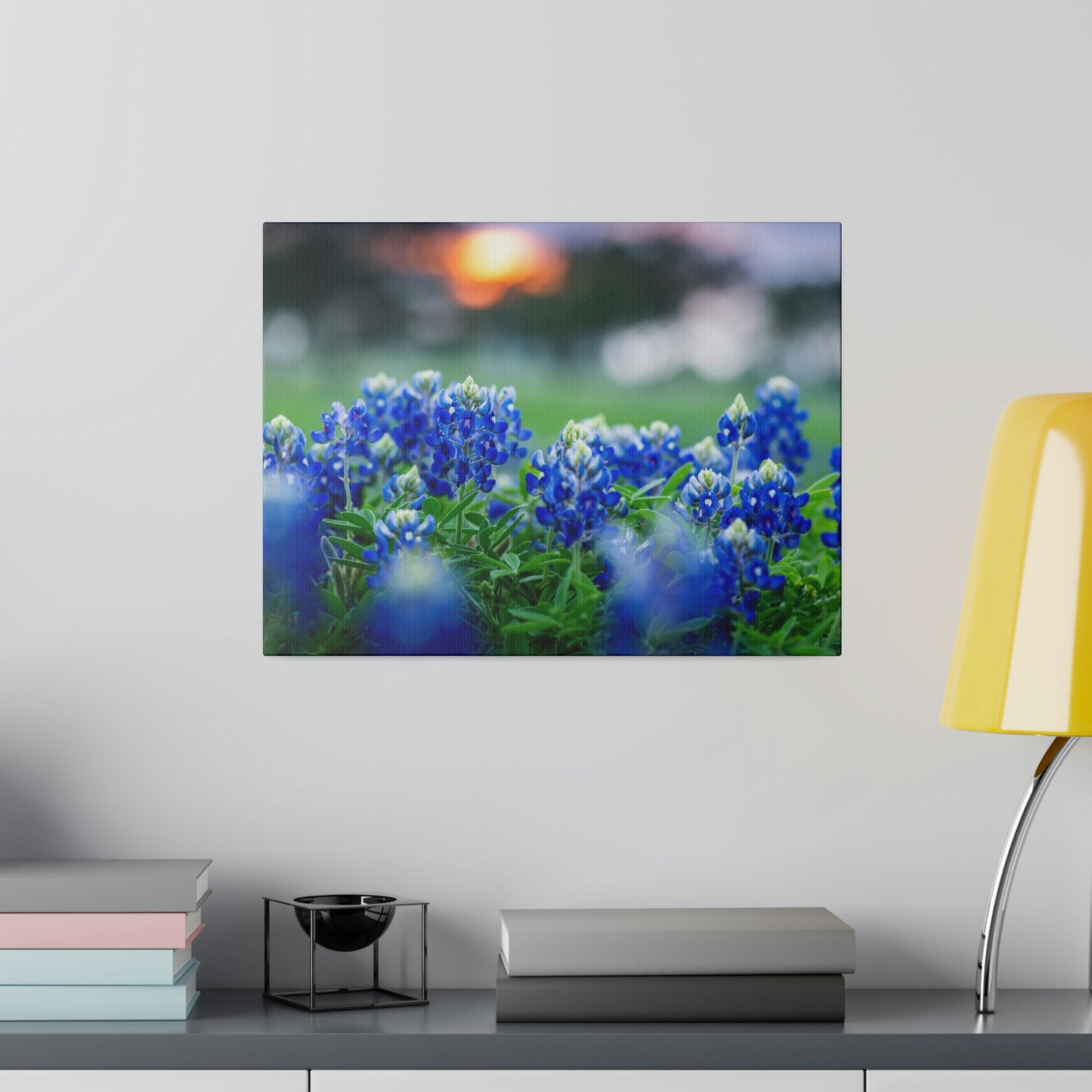 Blue Bonnets on matte Canvas, Stretched, 0.75"