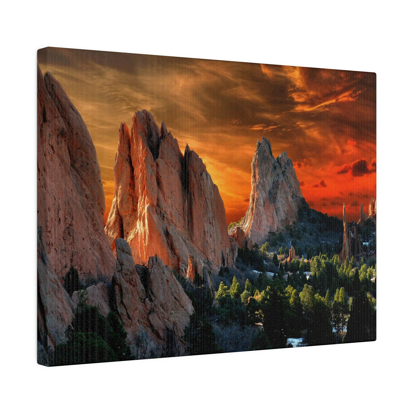 Sunset at Garden of the gods on Matte Canvas, Stretched, 0.75"