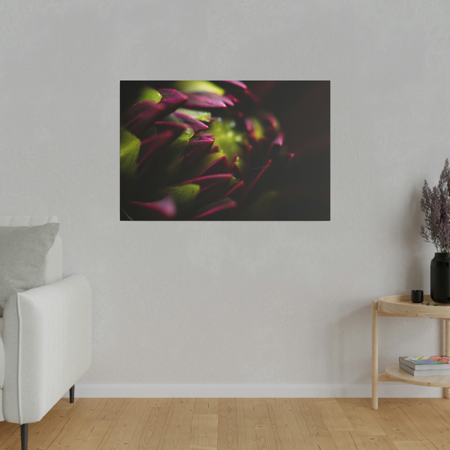 Purple Dahlia on Matte Canvas, Stretched, 0.75"