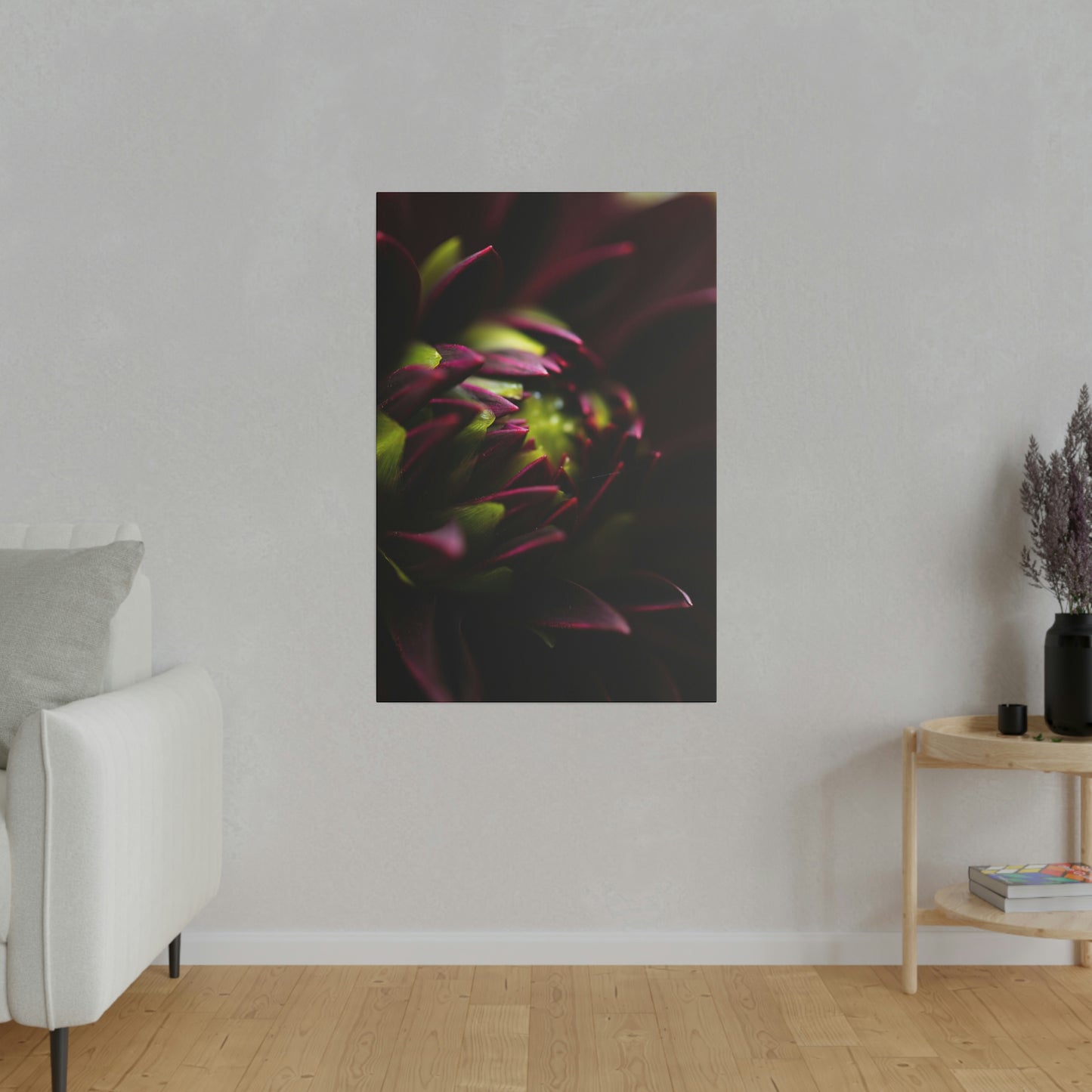 Purple Dahlia on Matte Canvas, Stretched, 0.75"