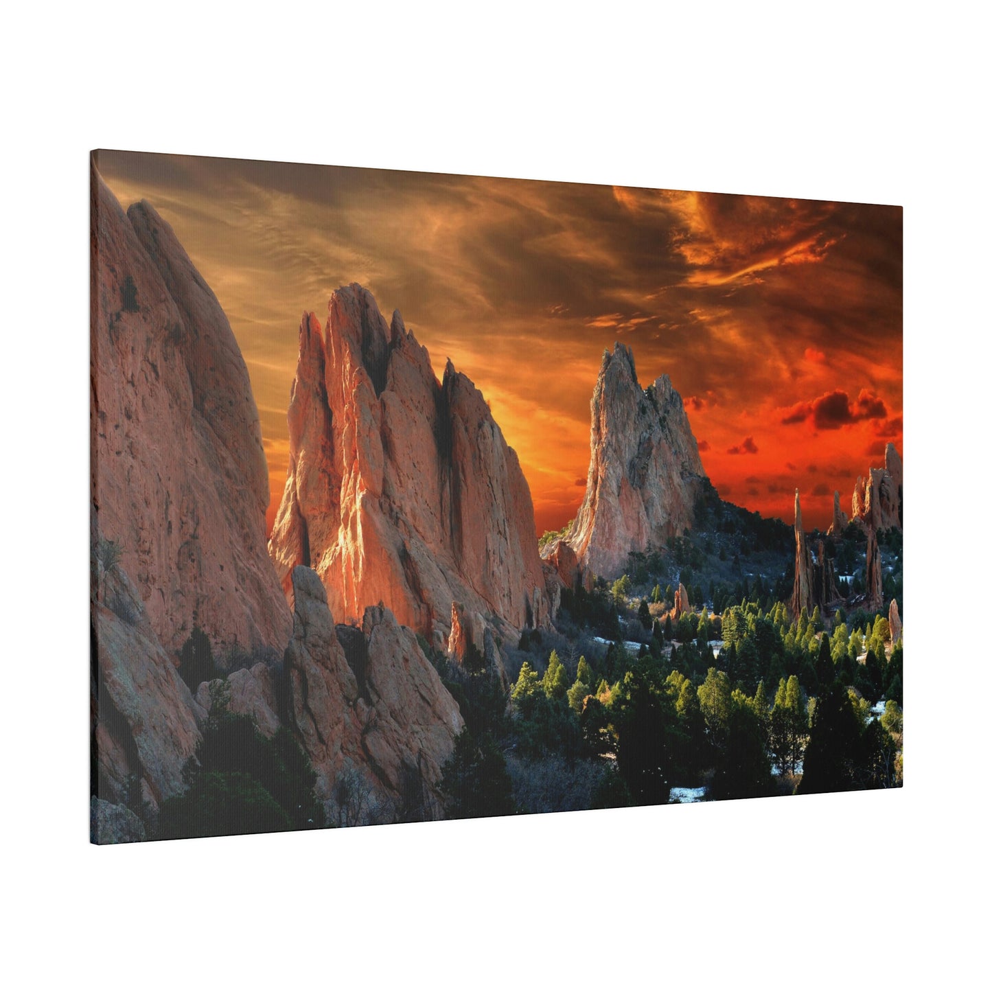 Sunset at Garden of the gods on Matte Canvas, Stretched, 0.75"