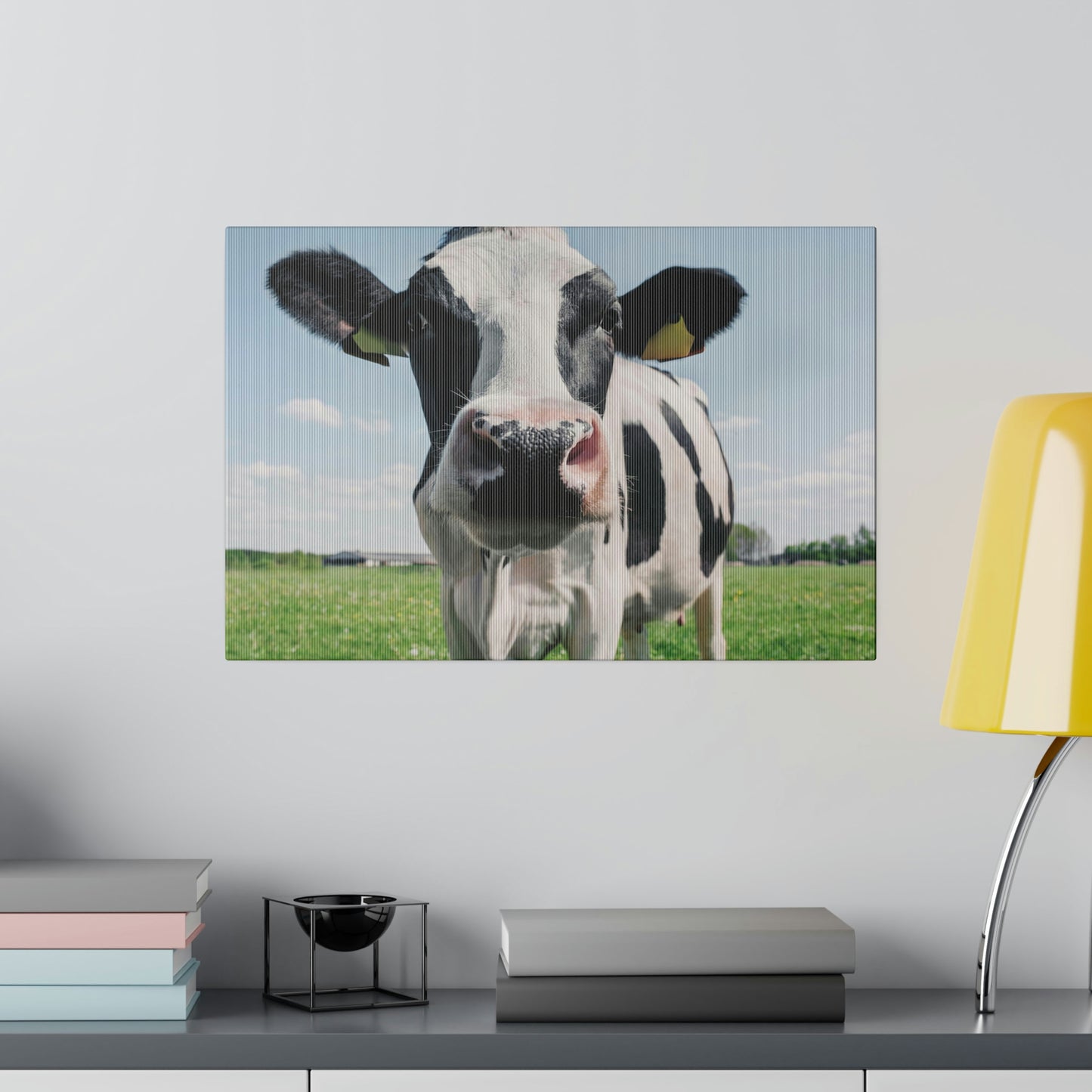 Black and White Cow, Matte Canvas, Stretched, 0.75"